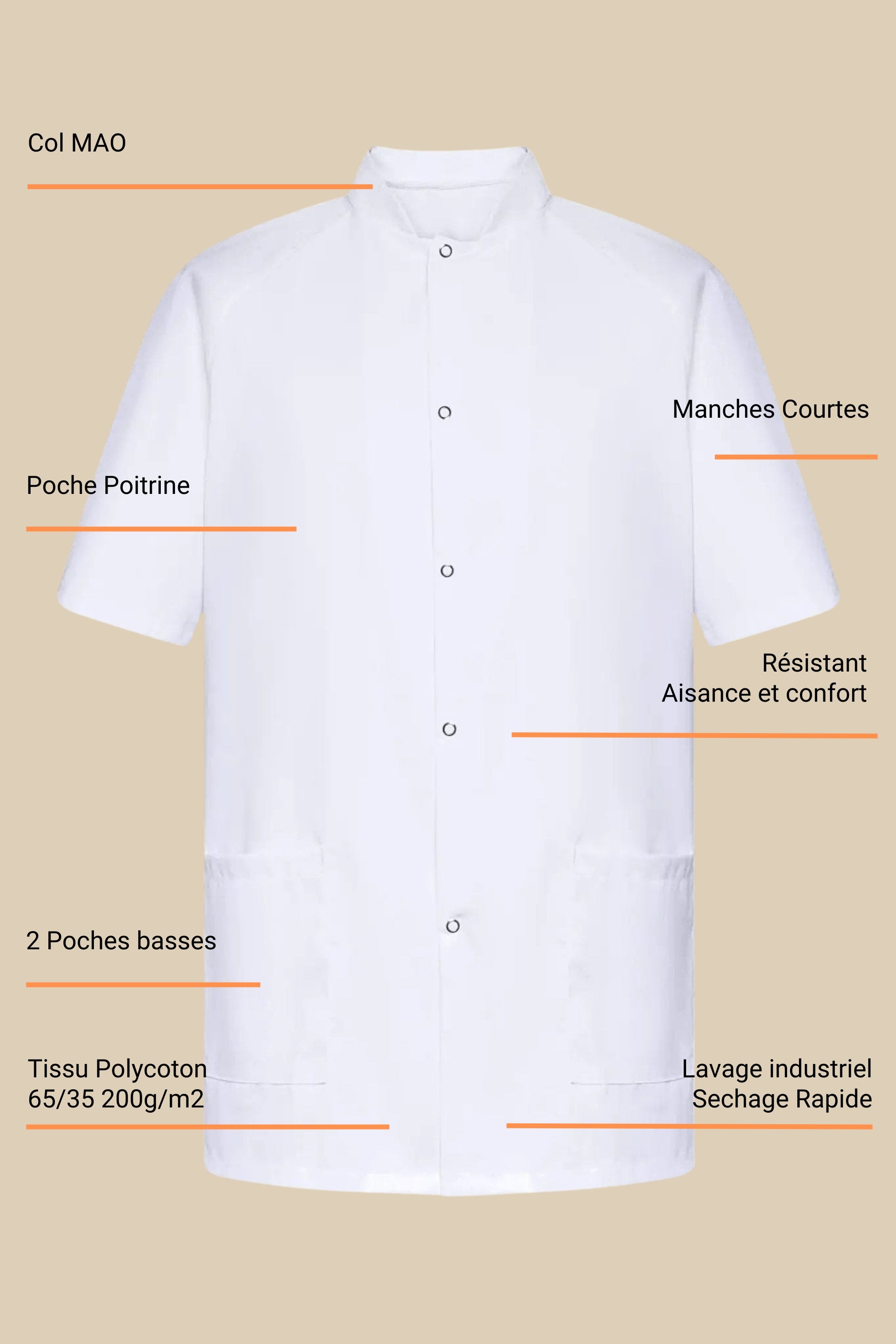 Pack de 3 tuniques médicales blanches 4642 + 3 Pantalons 1020