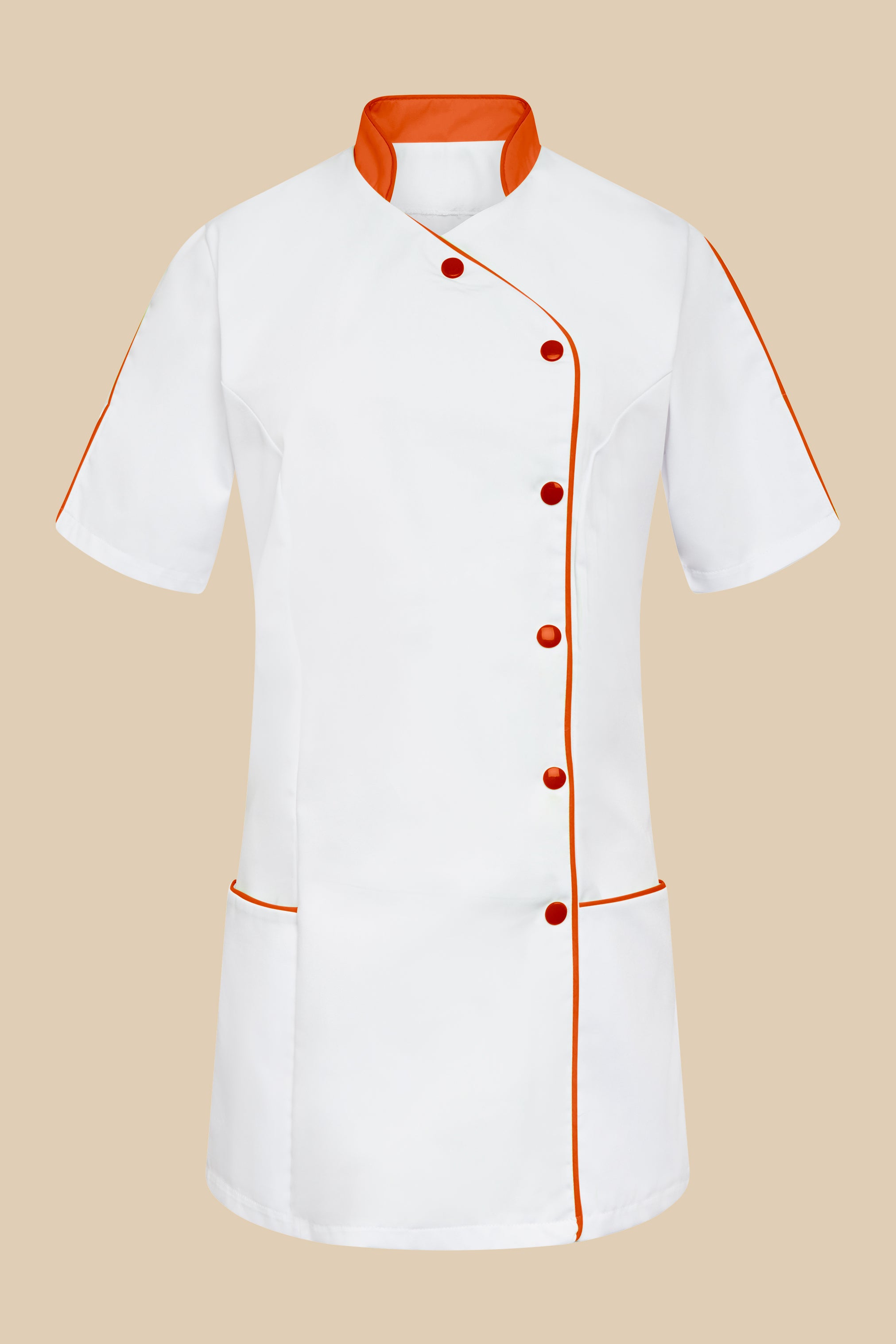 Blouse médicale femme blanc et orange - SILA