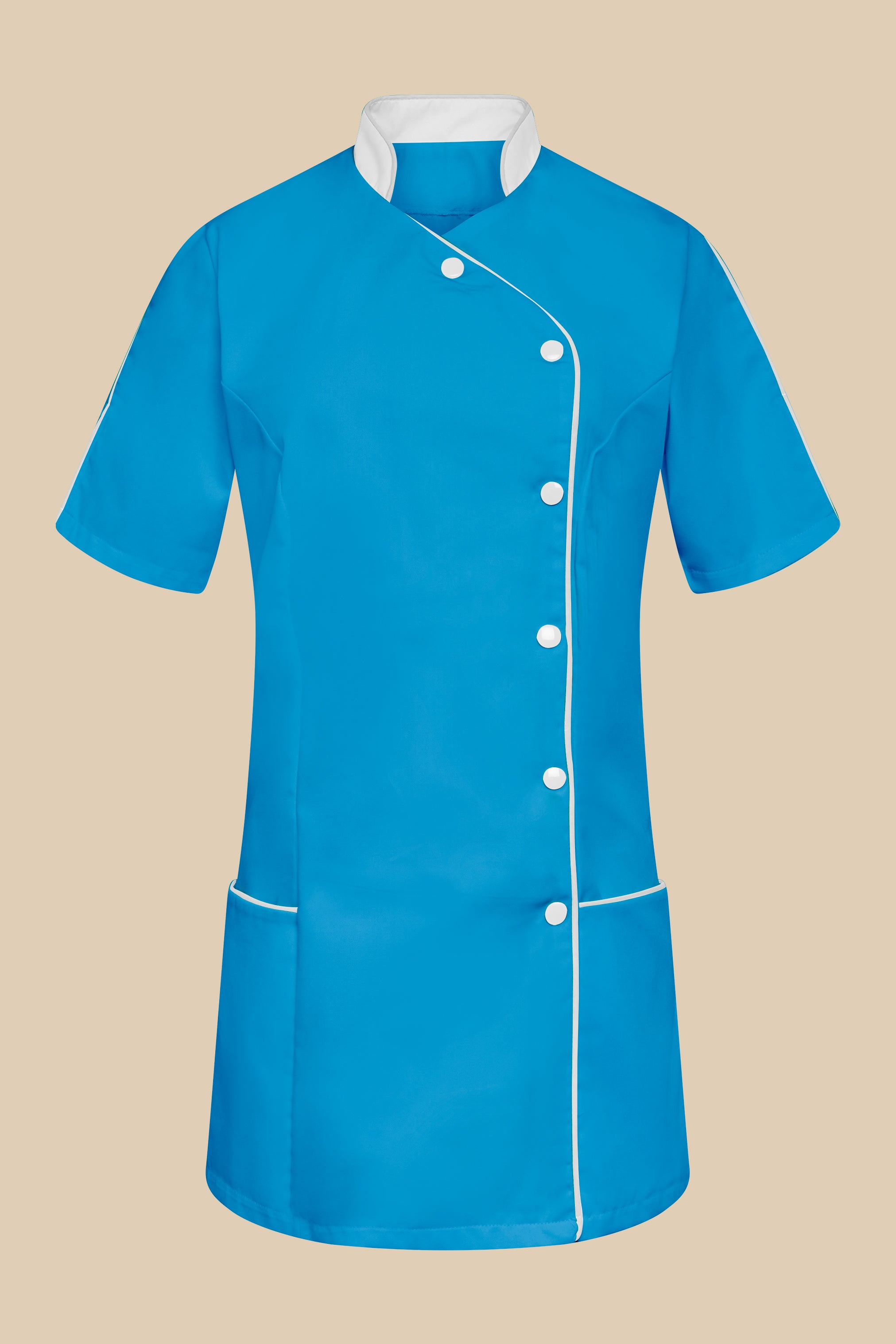 Blouse médicale femme turquoise et blanc - SILA