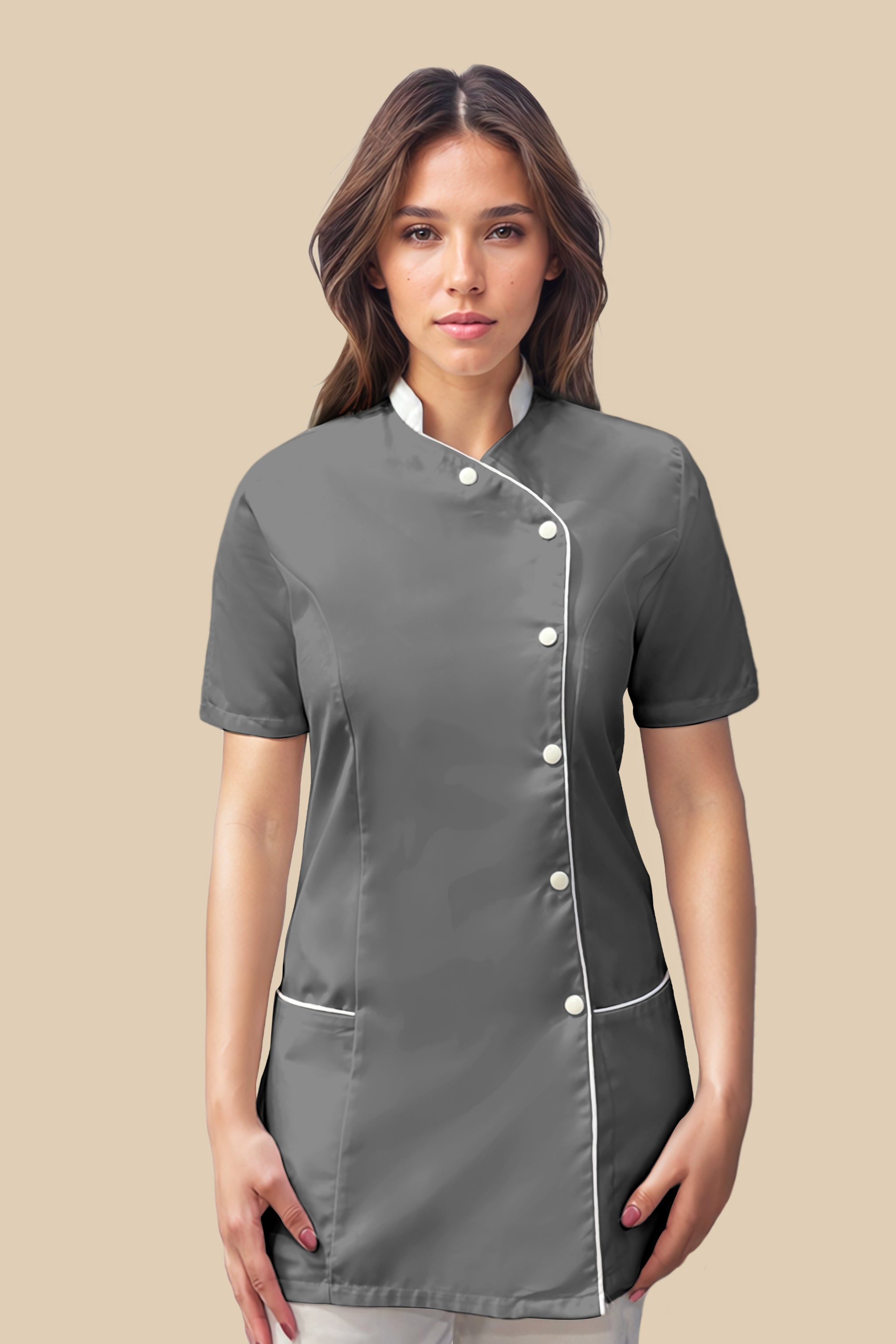 Blouse médicale femme gris et blanc - SILA
