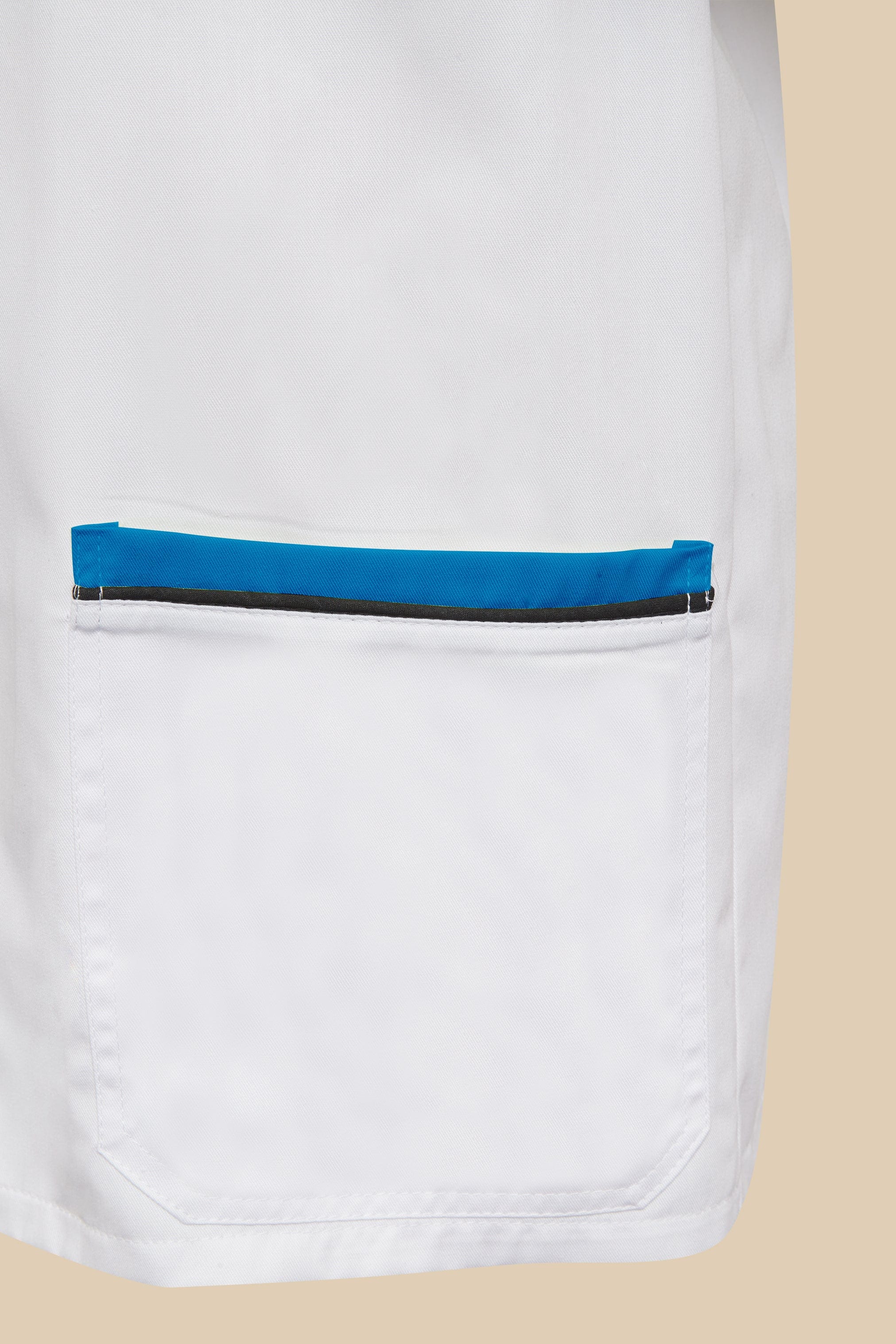 SRC Création Blouse Médicale Blouse médicale blanc et turquoise homme fermeture éclair - PRESPO