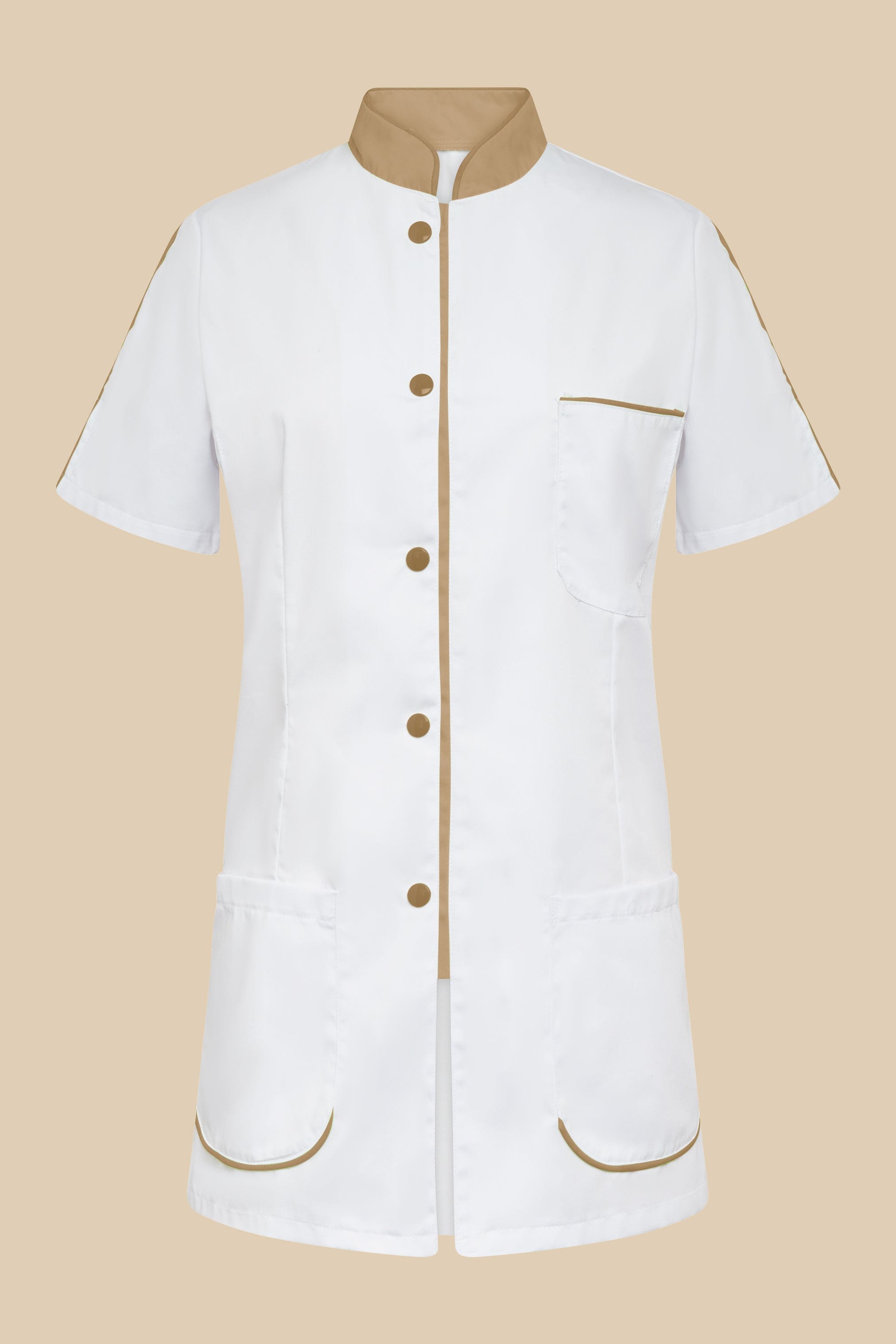 SRC Création Blouse Médicale Blouse médicale femme blanc et biscuit - SAANA