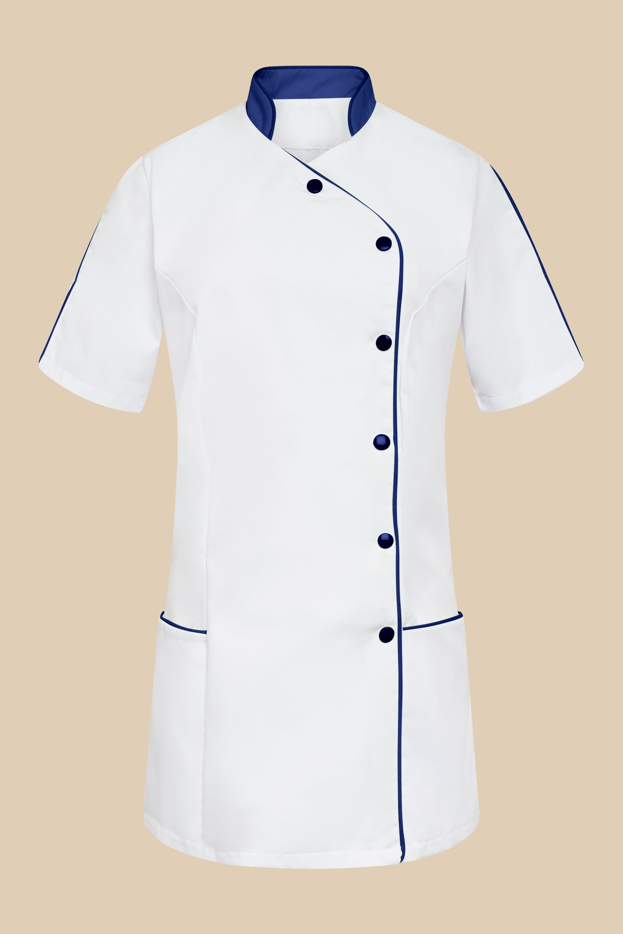 SRC Création Blouse Médicale Blouse médicale femme blanc et marine - SILA