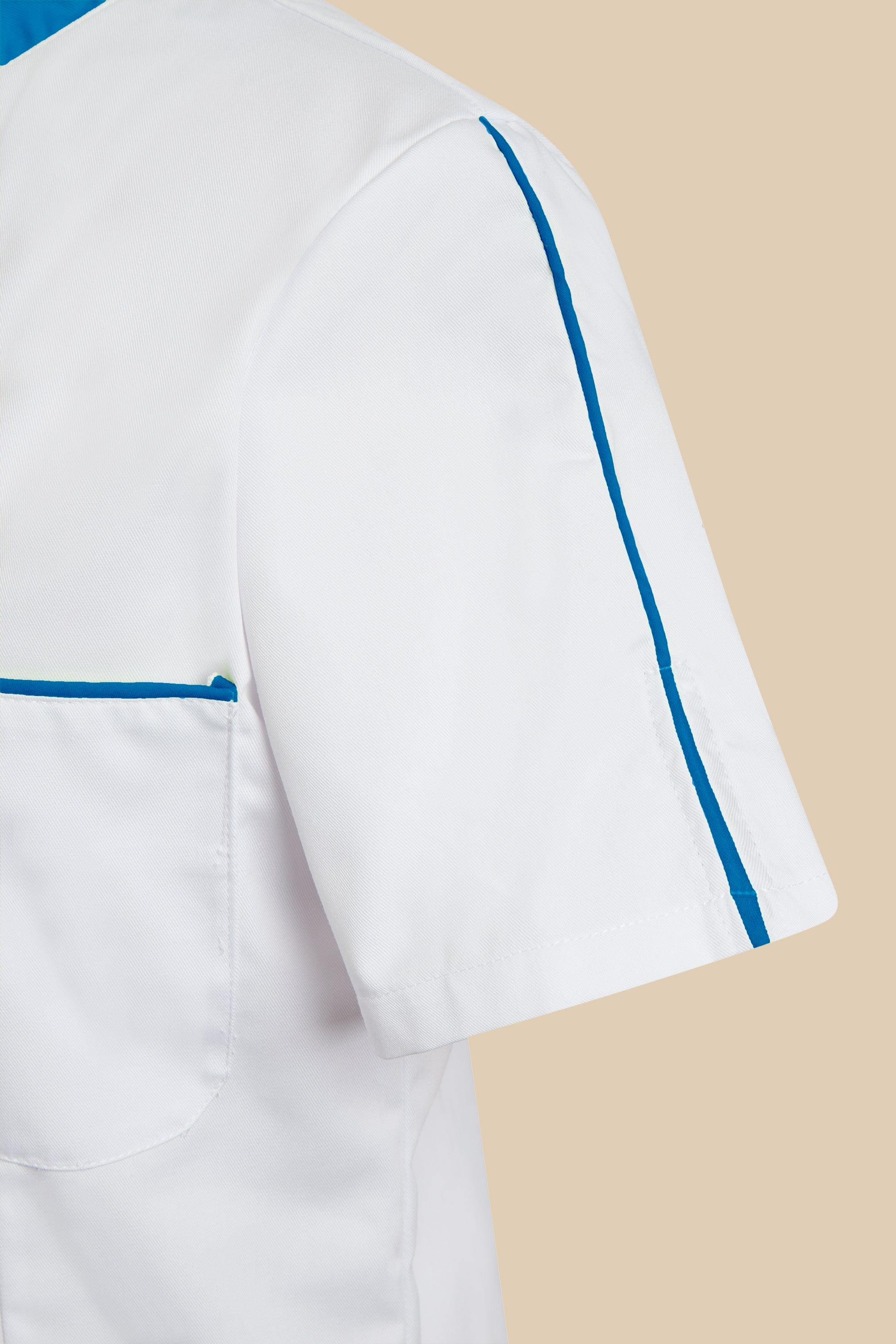 SRC Création Blouse Médicale Blouse médicale femme blanc et turquoise - SAANA