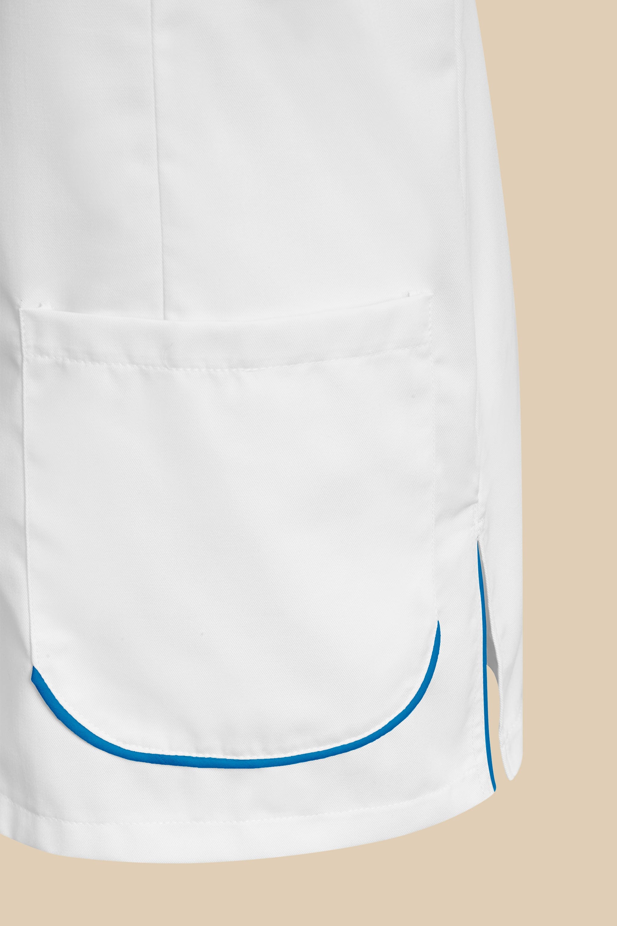 SRC Création Blouse Médicale Blouse médicale femme blanc et turquoise - SAANA