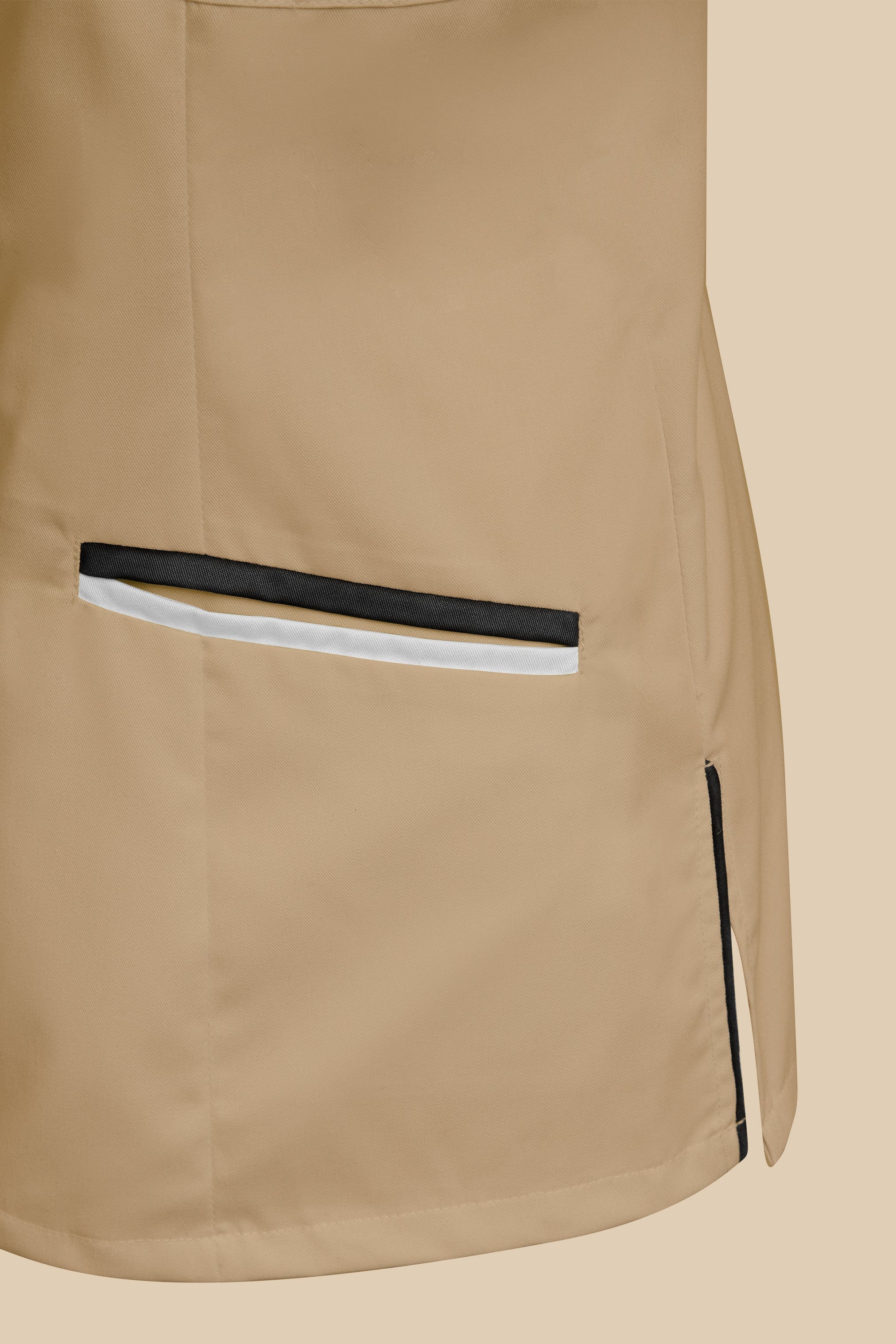 SRC Création Blouse Médicale Blouse médicale femme cintrée biscuit/noir/blanc - LOKKA