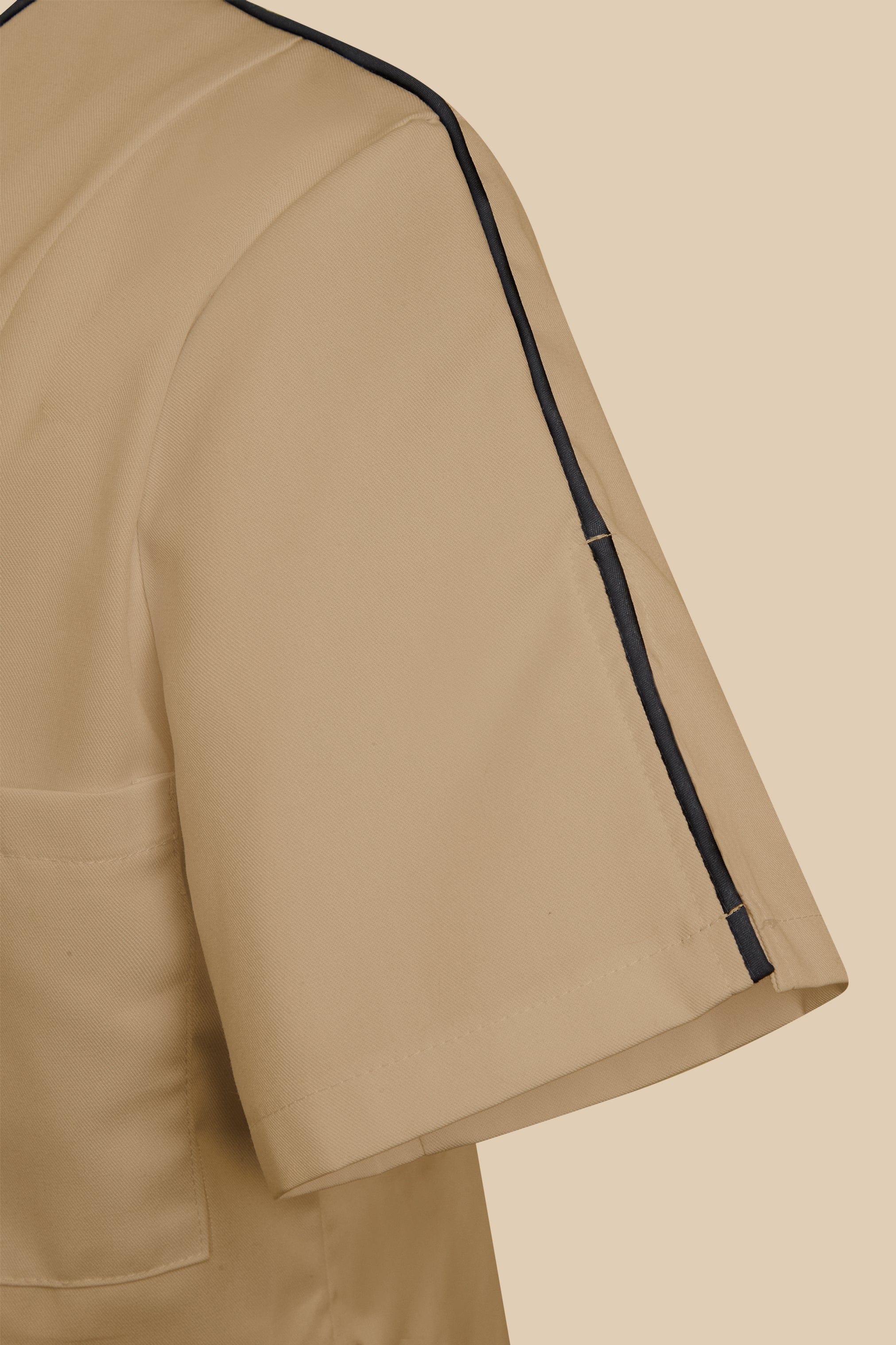 SRC Création Blouse Médicale Blouse médicale femme cintrée biscuit/noir/blanc - LOKKA