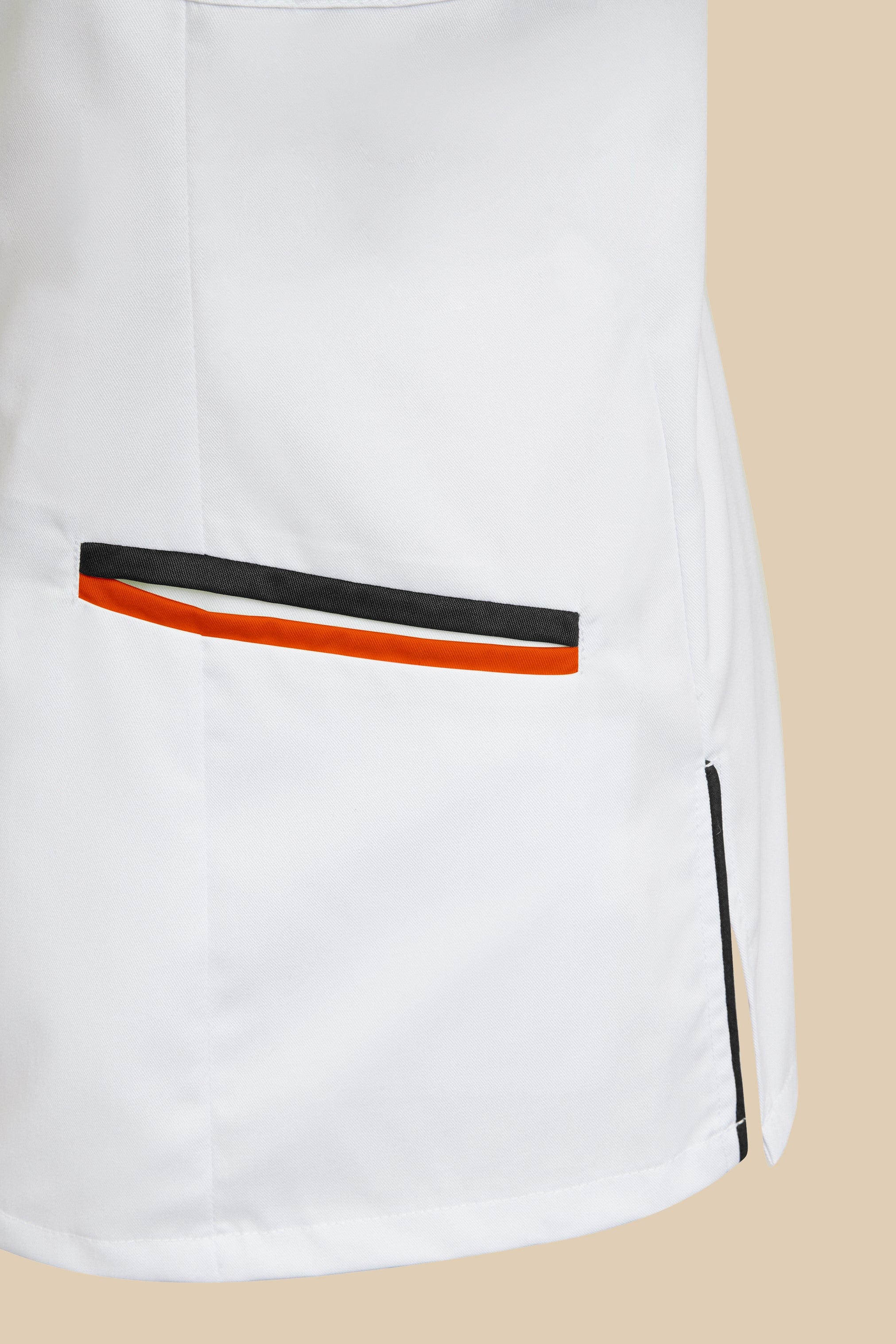 SRC Création Blouse Médicale Blouse médicale femme cintrée Blanc/Noir/Orange - LOKKA
