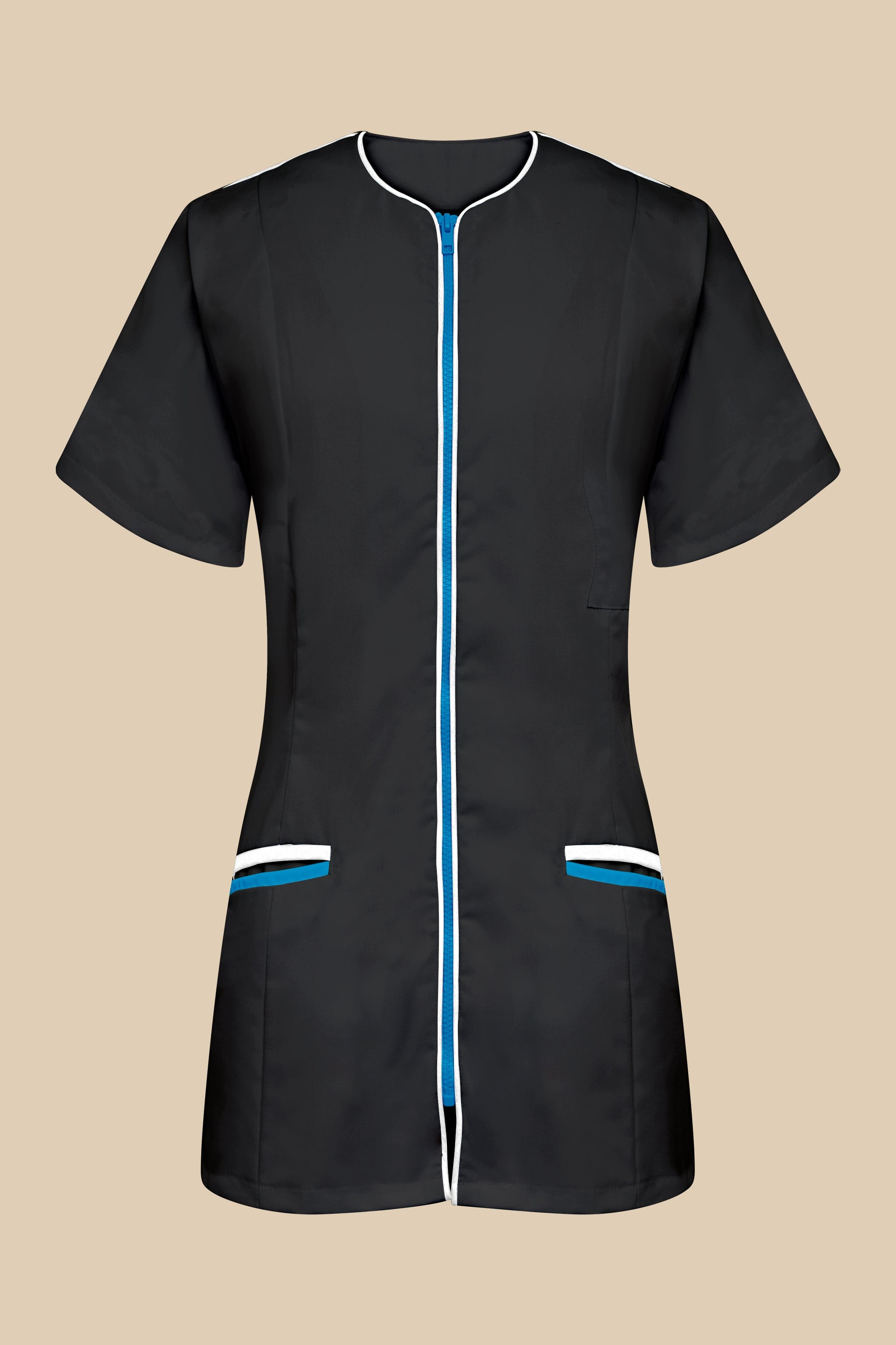 SRC Création Blouse Médicale Blouse médicale femme cintrée Noir/Blanc/Turquoise - LOKKA