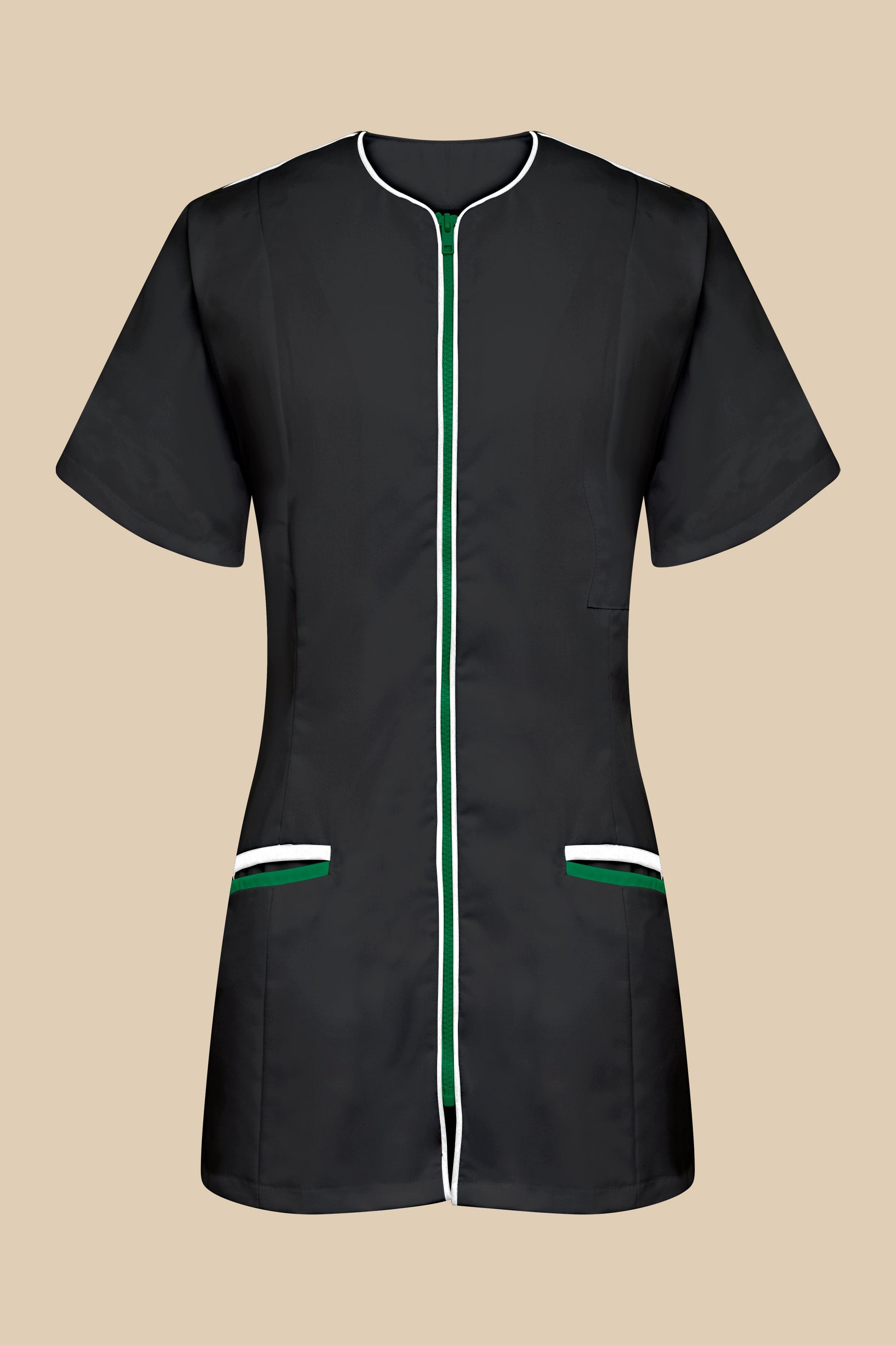 SRC Création Blouse Médicale Blouse médicale femme cintrée Noir/Blanc/Vert - LOKKA