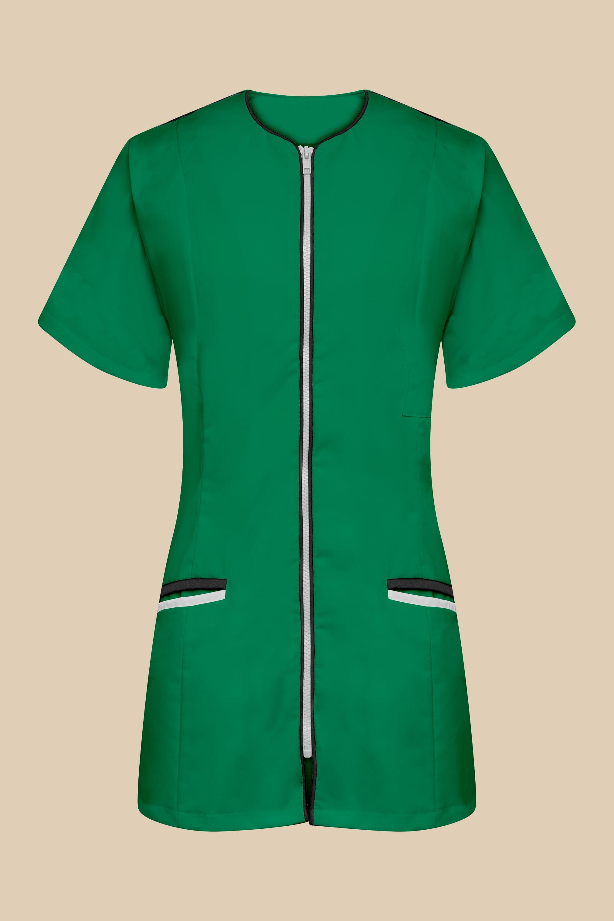 SRC Création Blouse Médicale Blouse médicale femme cintrée Vert/Noir/Blanc - LOKKA