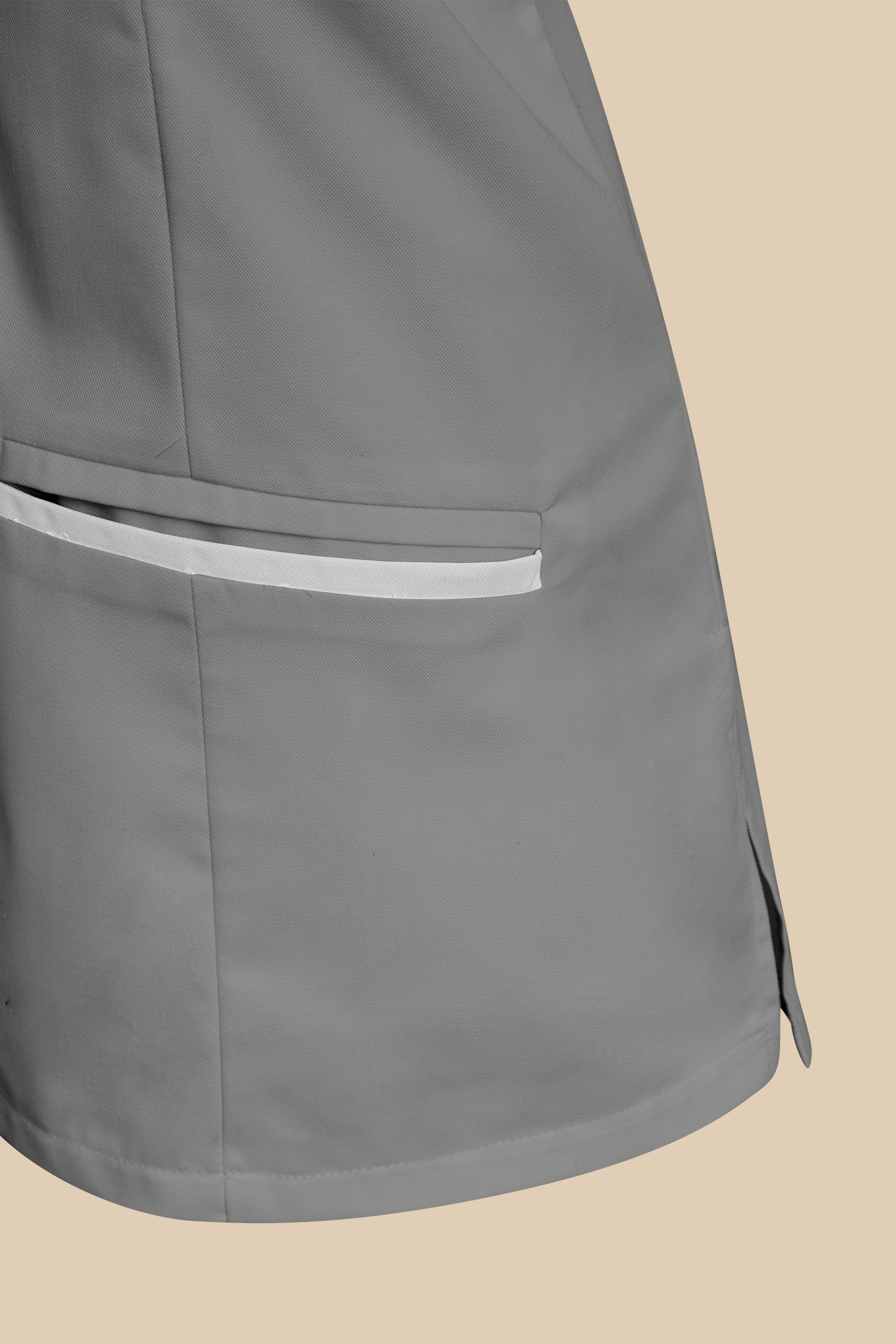 SRC Création Blouse Médicale Blouse médicale femme col V gris et blanc - KOSA