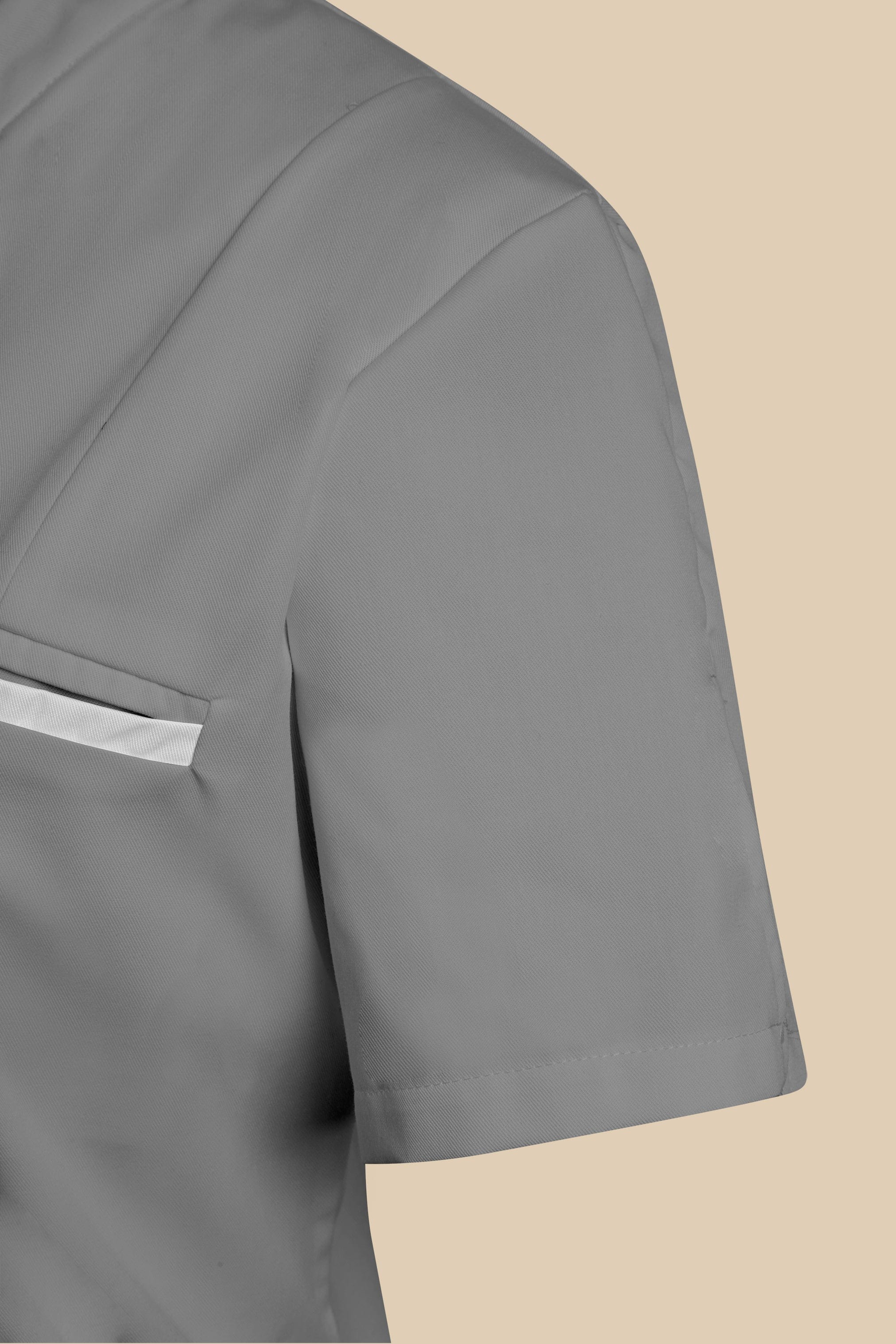 SRC Création Blouse Médicale Blouse médicale femme col V gris et blanc - KOSA