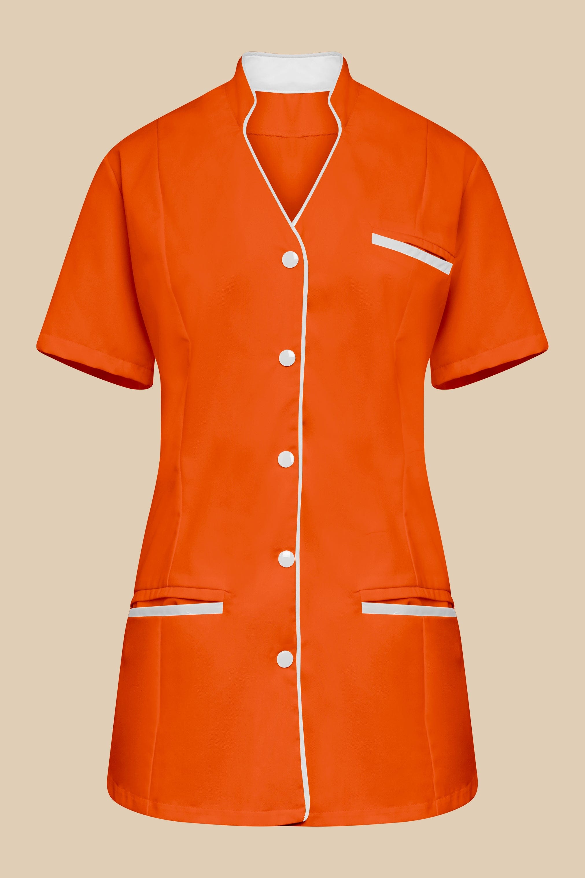 SRC Création Blouse Médicale Blouse médicale femme col V orange et blanc - KOSA