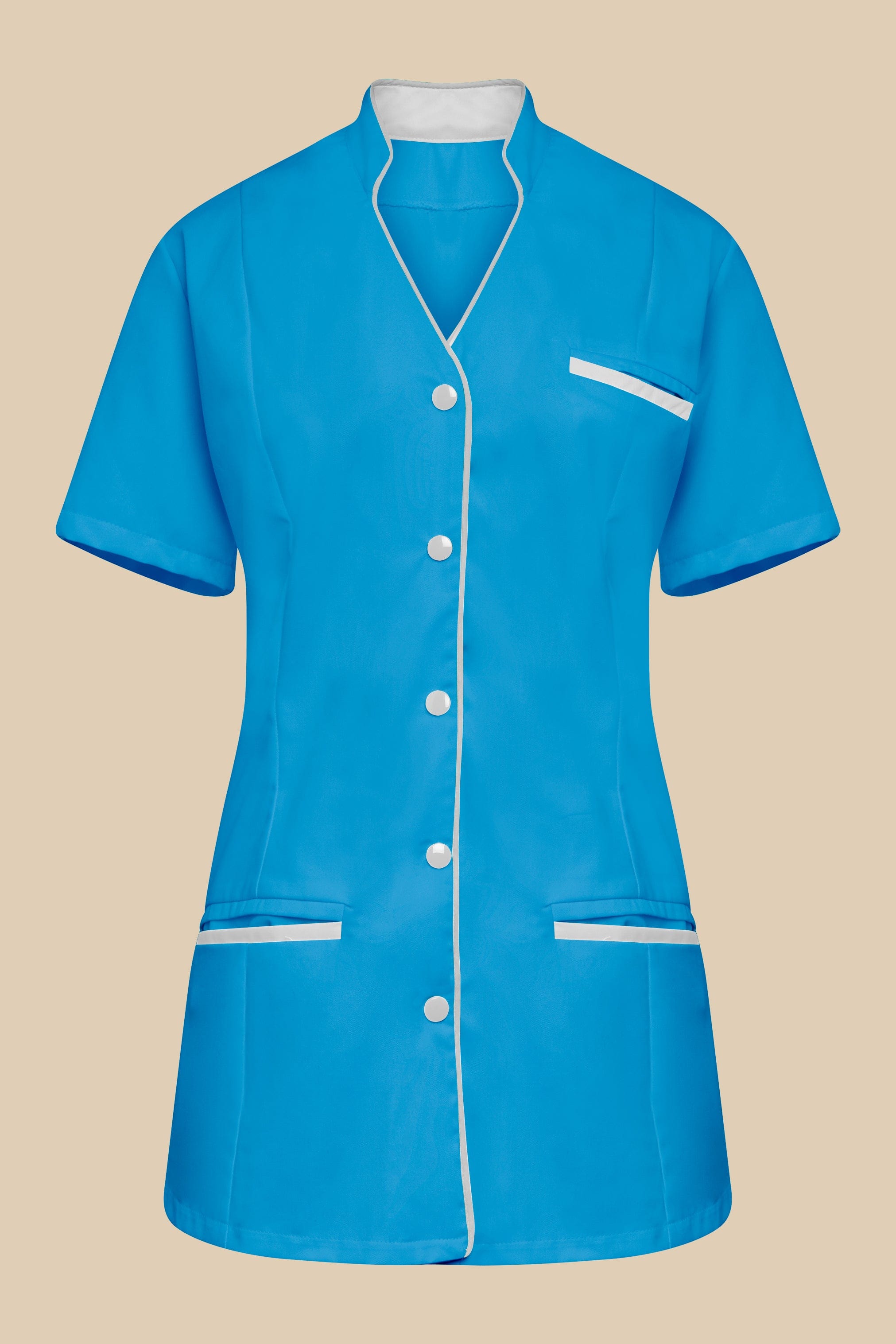 SRC Création Blouse Médicale Blouse médicale femme col V turquoise et blanc - KOSA