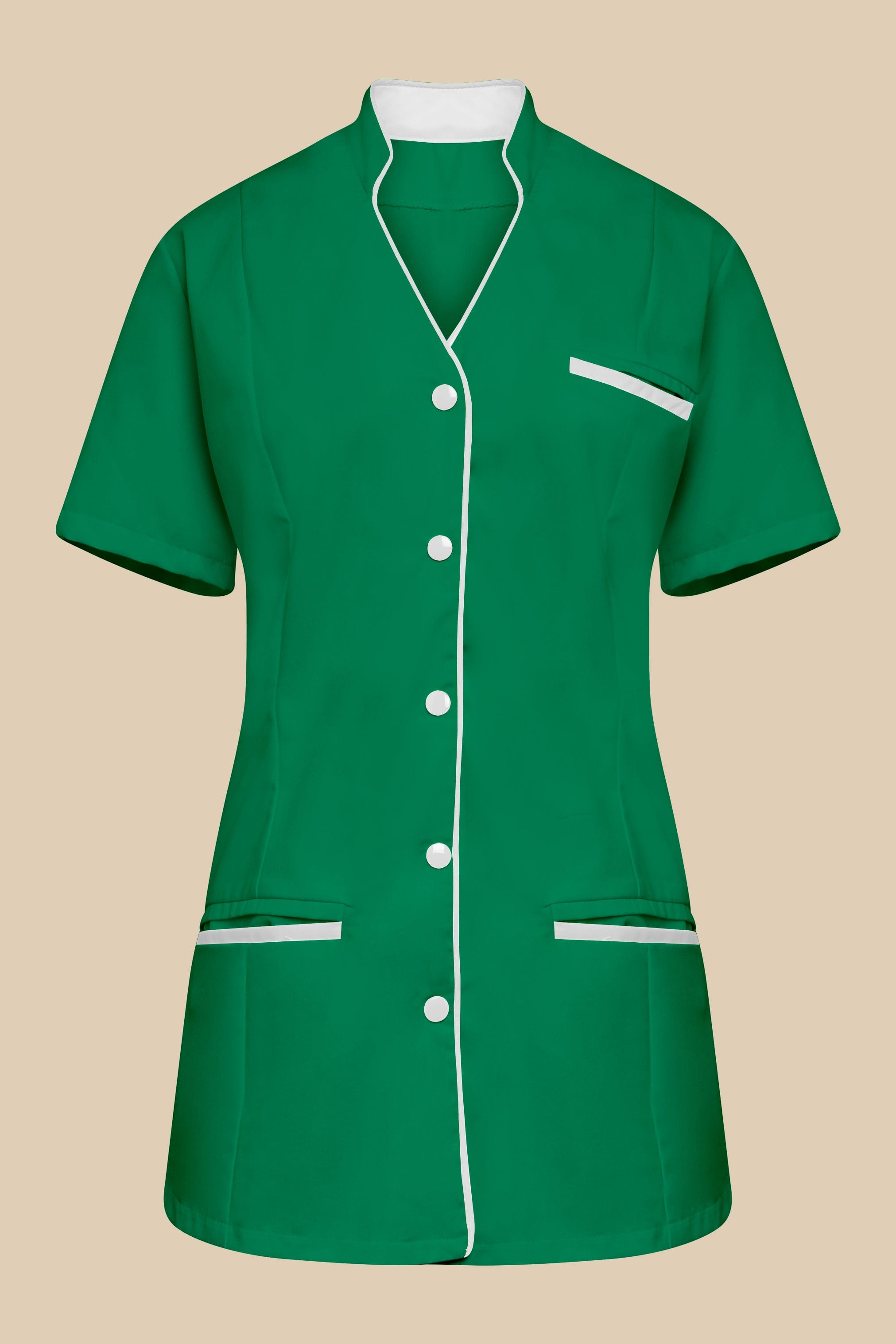 SRC Création Blouse Médicale Blouse médicale femme col V vert et blanc - KOSA