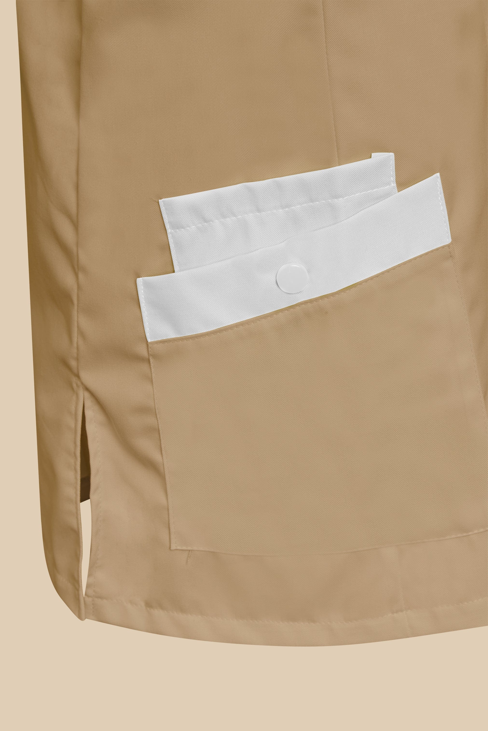 SRC Création Blouse Médicale Blouse médicale femme fermeture éclair biscuit et blanc - ISKA