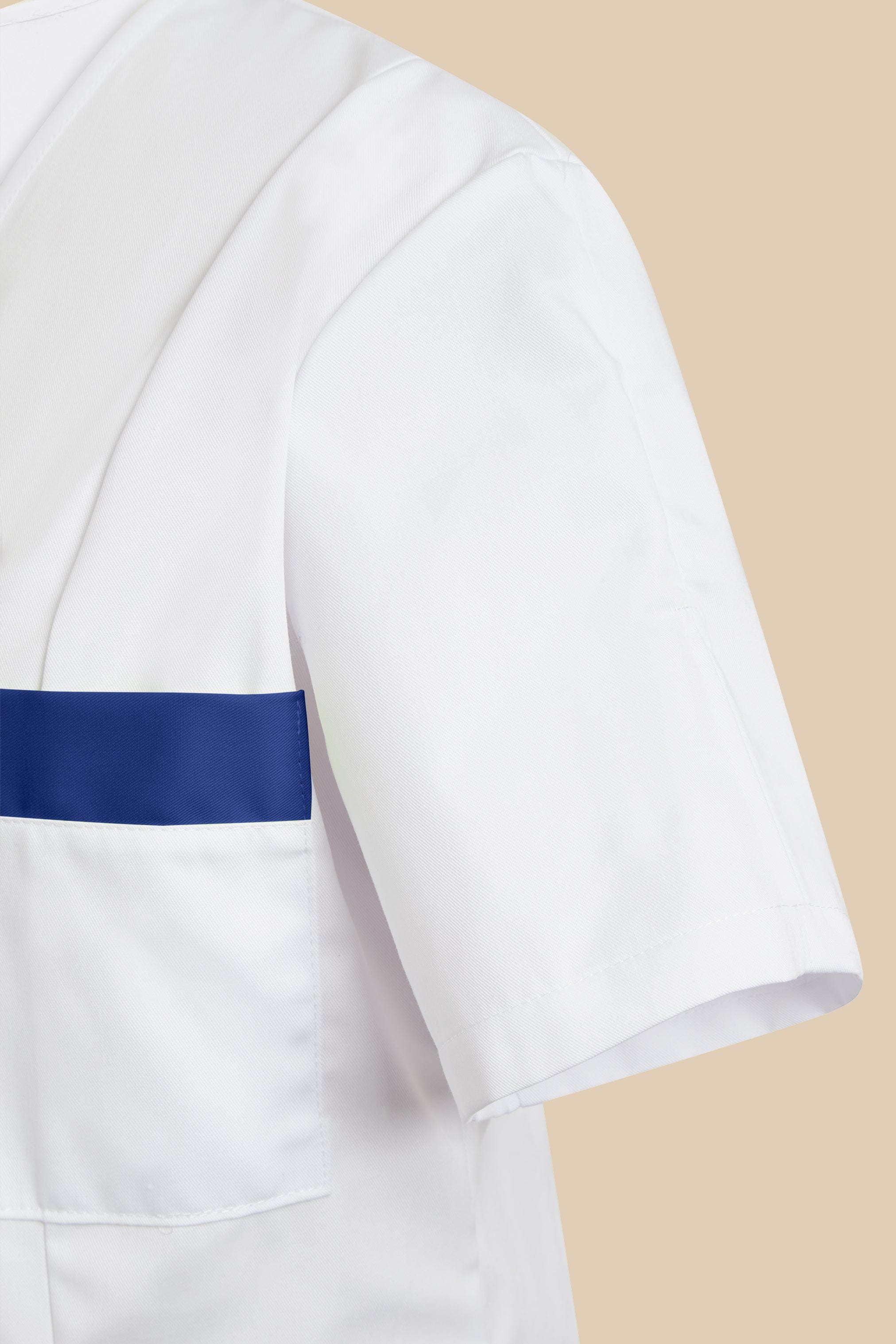SRC Création Blouse Médicale Blouse médicale femme fermeture éclair blanc et marine - ISKA