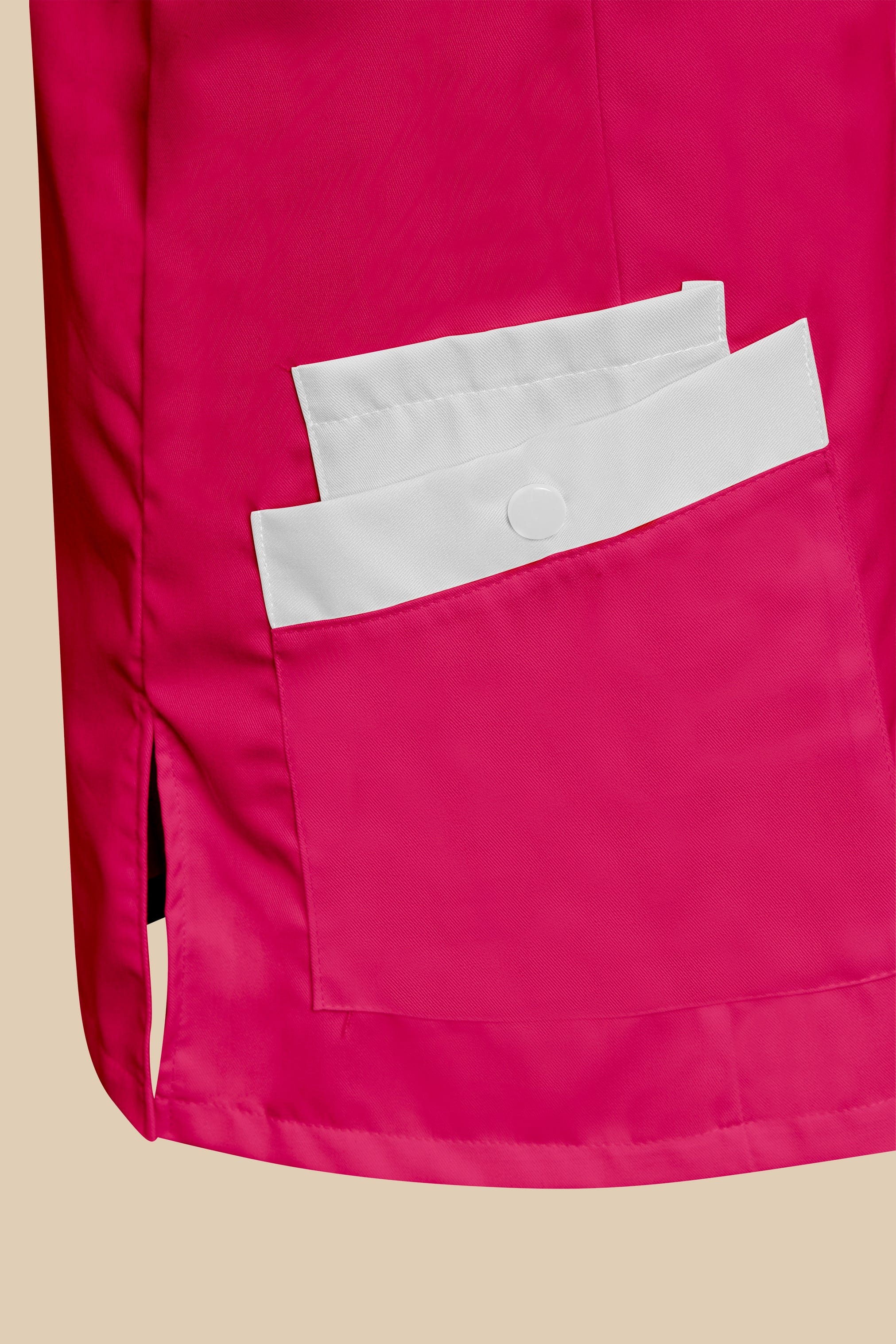 SRC Création Blouse Médicale Blouse médicale femme fermeture éclair fuchsia et blanc - ISKA