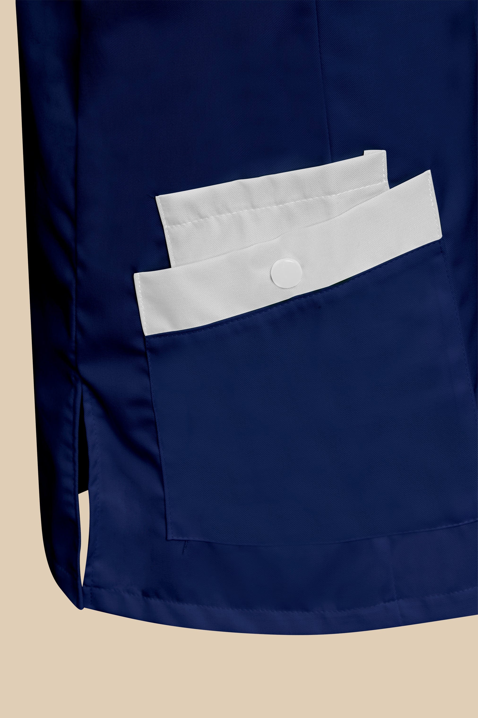 SRC Création Blouse Médicale Blouse médicale femme fermeture éclair marine et blanc - ISKA
