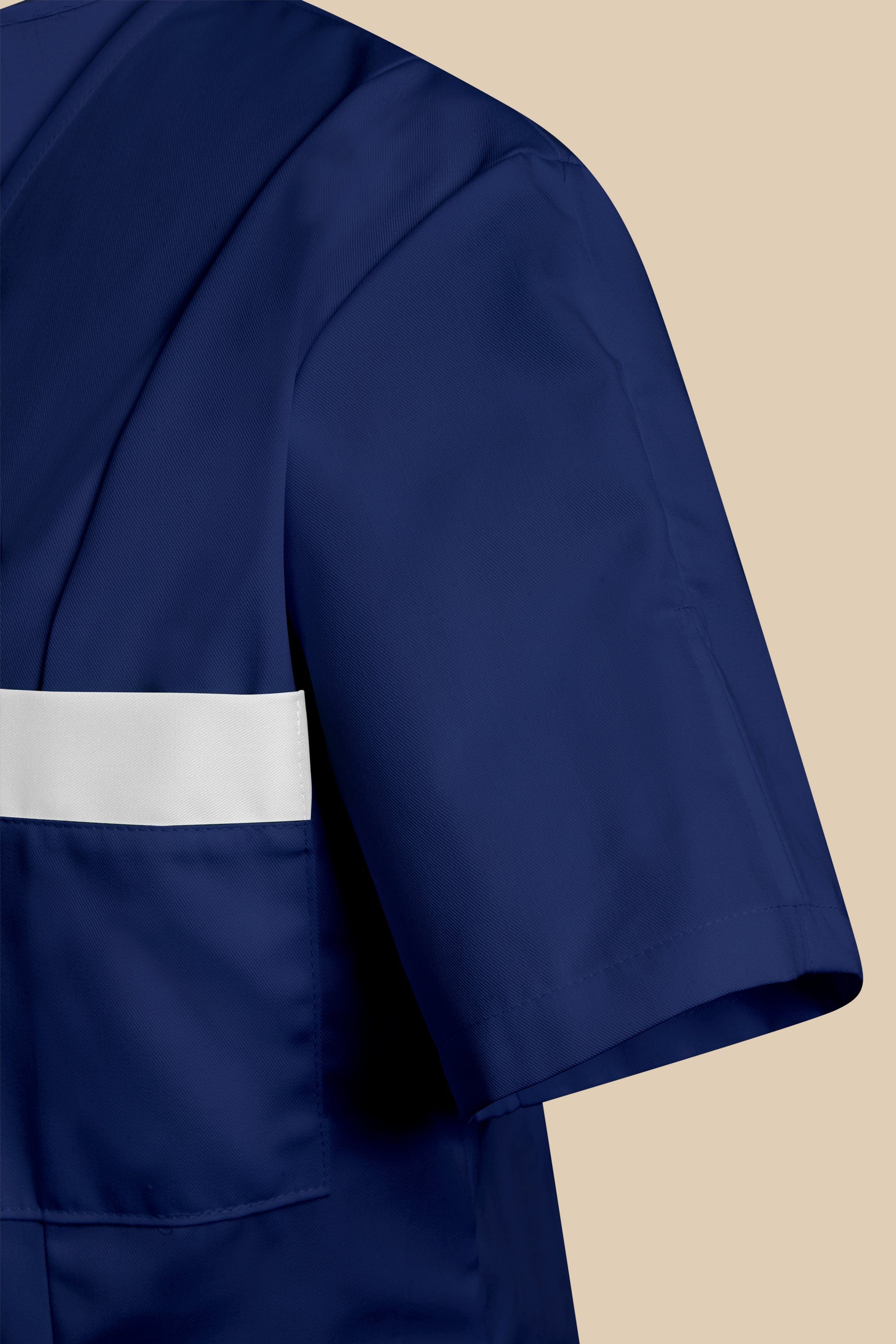 SRC Création Blouse Médicale Blouse médicale femme fermeture éclair marine et blanc - ISKA