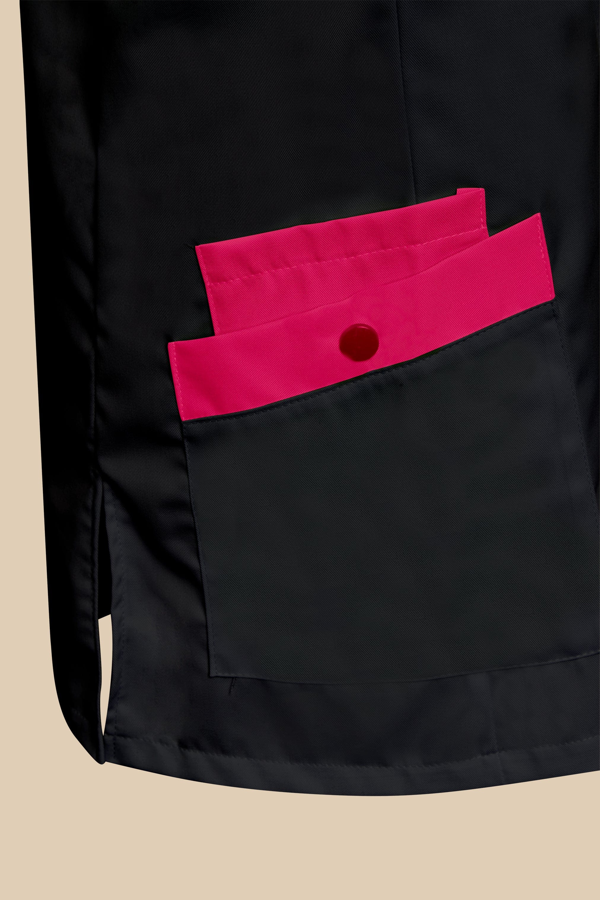 SRC Création Blouse Médicale Blouse médicale femme fermeture éclair noir et fuchsia - ISKA