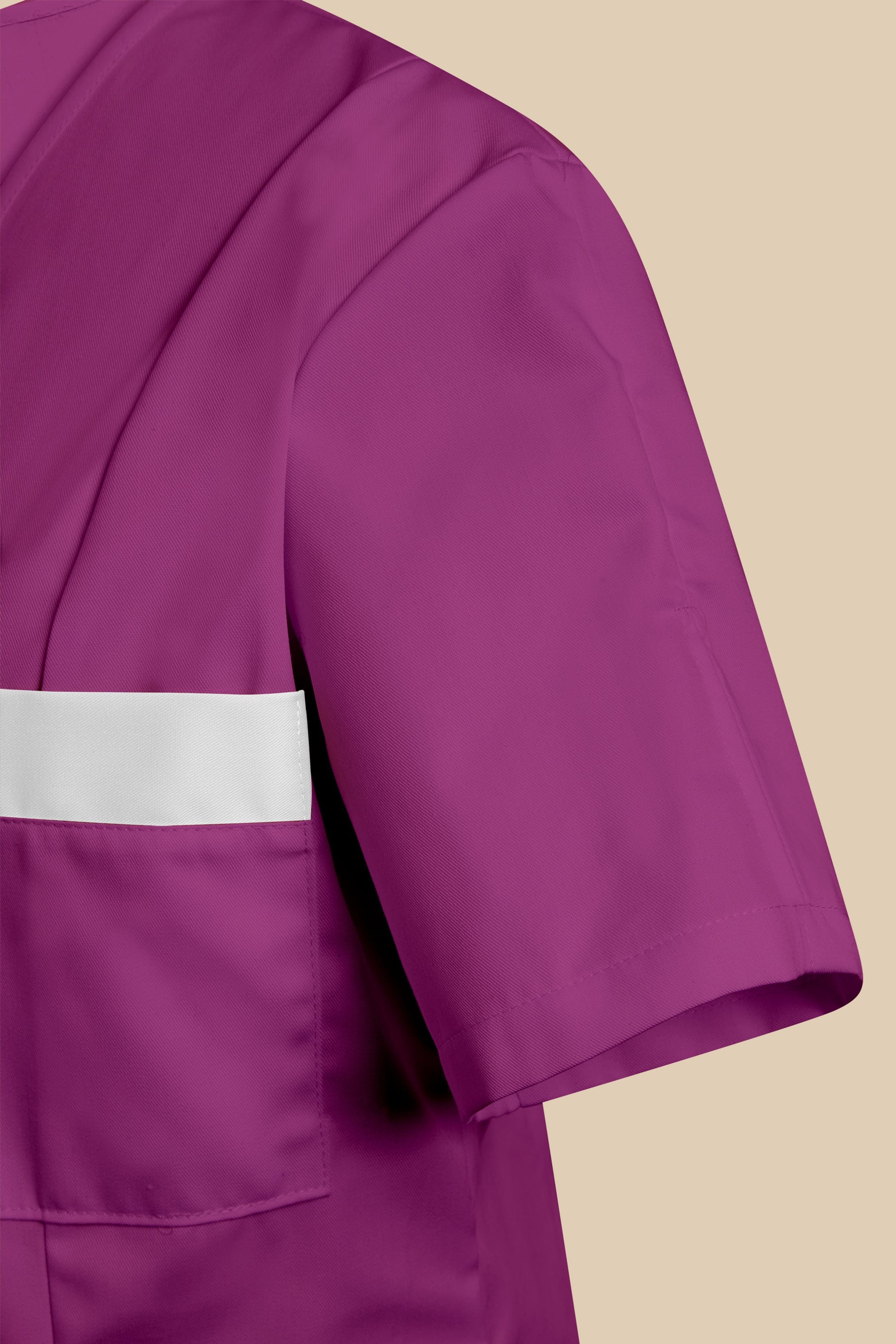 SRC Création Blouse Médicale Blouse médicale femme fermeture éclair prune et blanc - ISKA