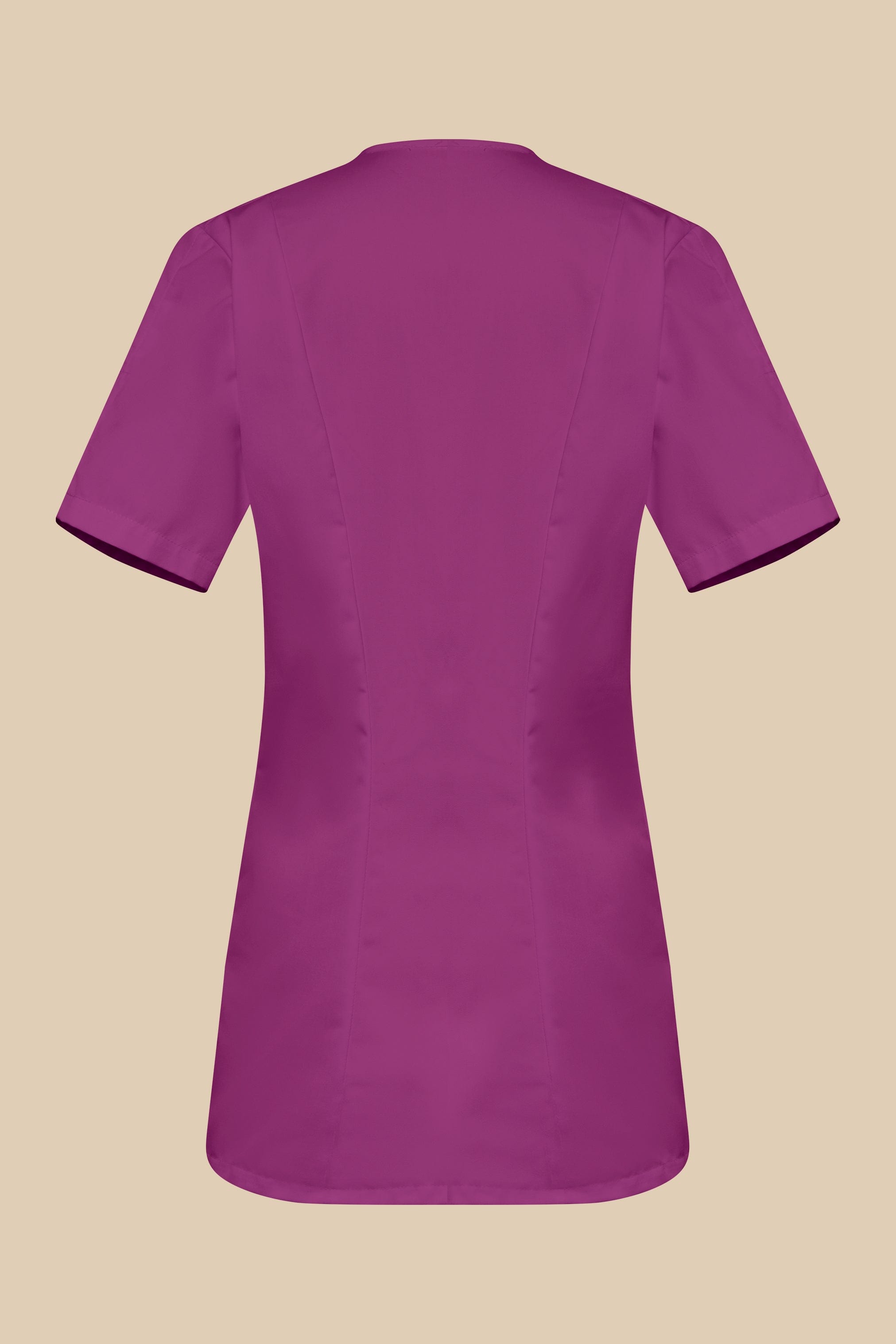 SRC Création Blouse Médicale Blouse médicale femme fermeture éclair prune et blanc - ISKA