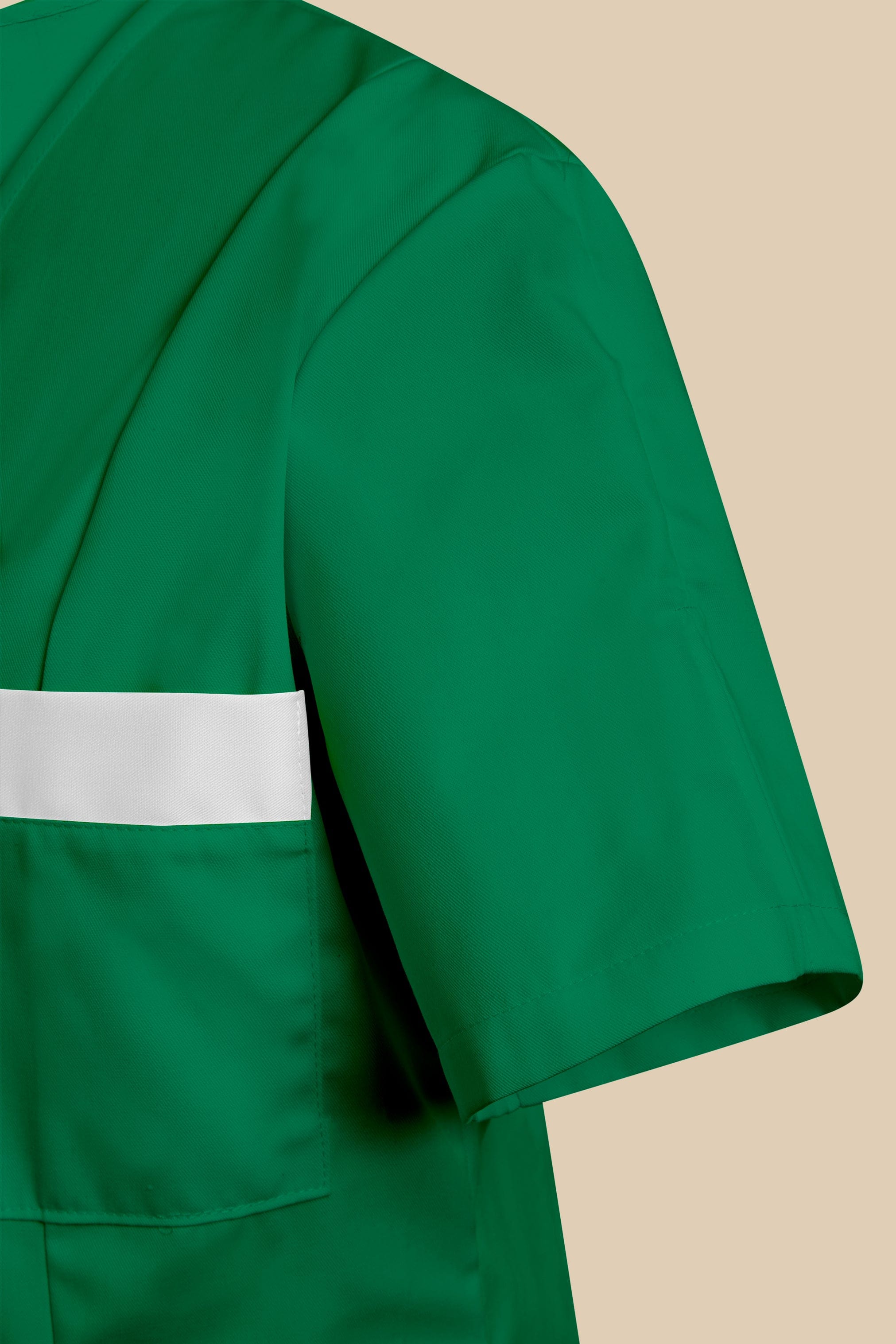 SRC Création Blouse Médicale Blouse médicale femme fermeture éclair vert et blanc - ISKA