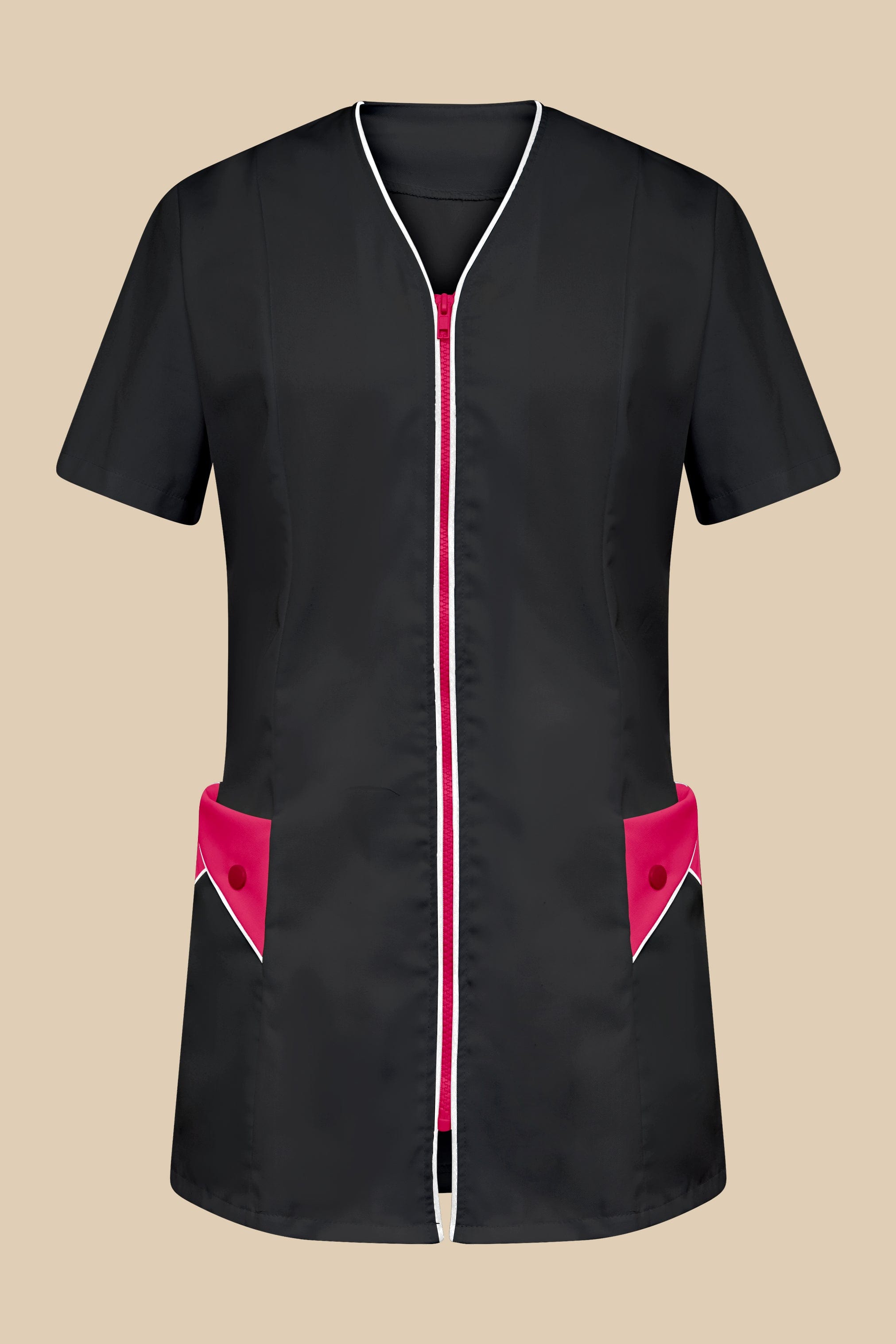 SRC Création Blouse Médicale Blouse médicale femme noir et fuchsia - NOLA