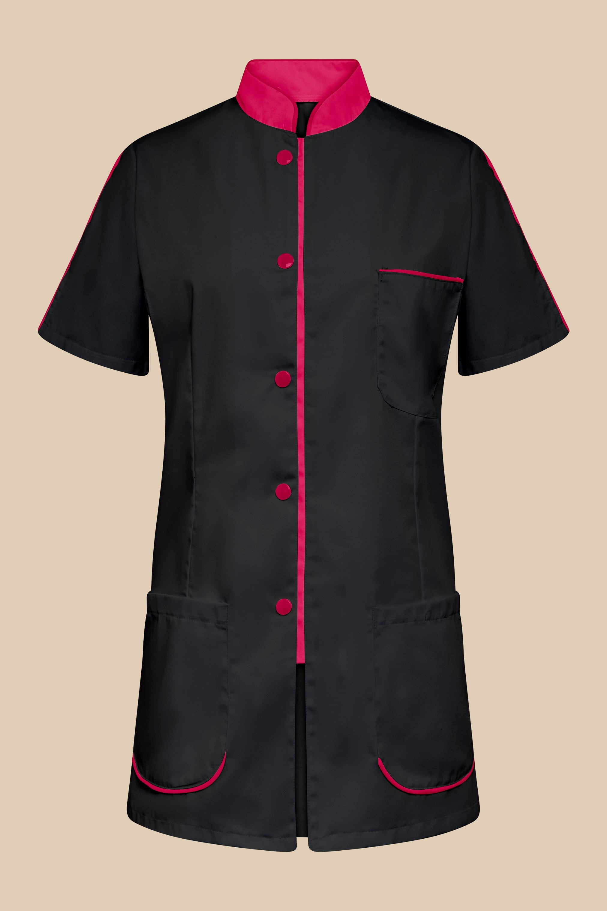 SRC Création Blouse Médicale Blouse médicale femme noir et fuchsia - SAANA