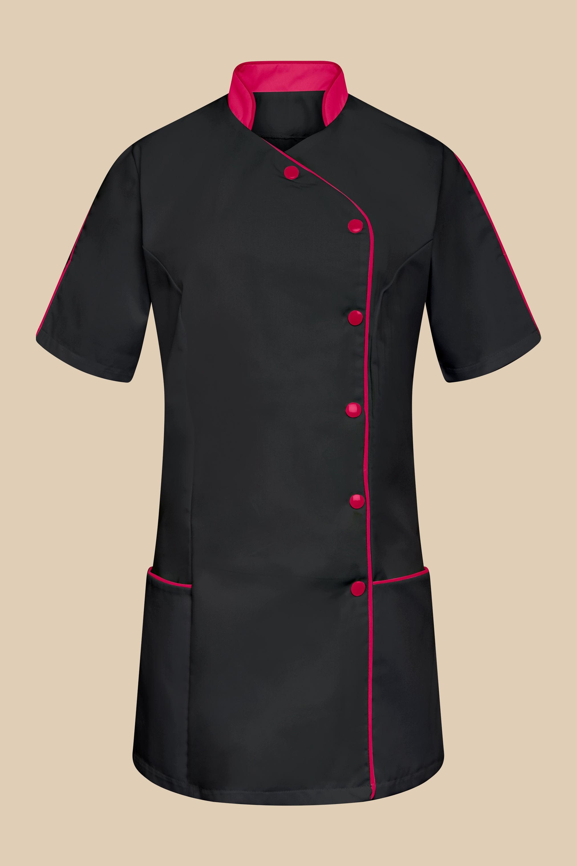 SRC Création Blouse Médicale Blouse médicale femme noir et fuchsia - SILA