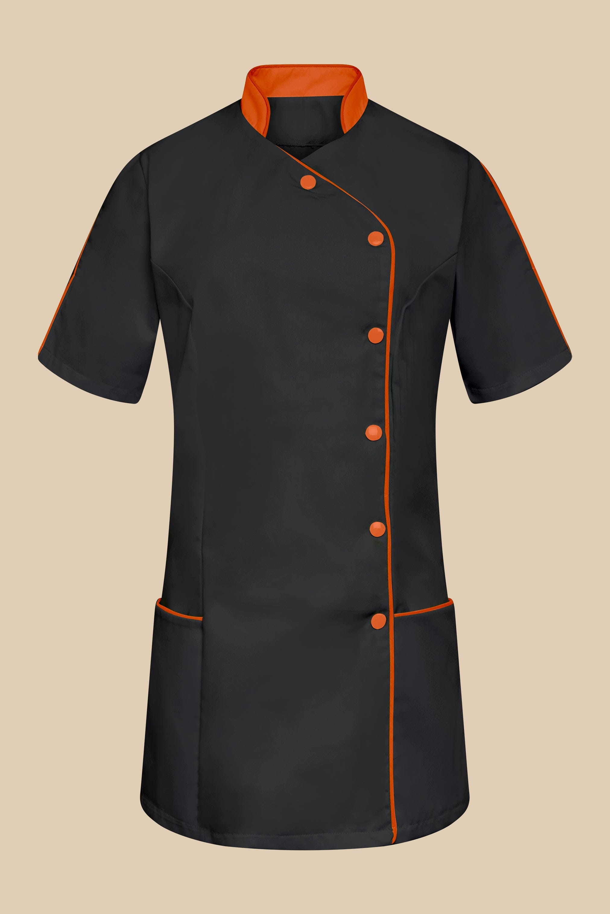 SRC Création Blouse Médicale Blouse médicale femme noir et orange - SILA