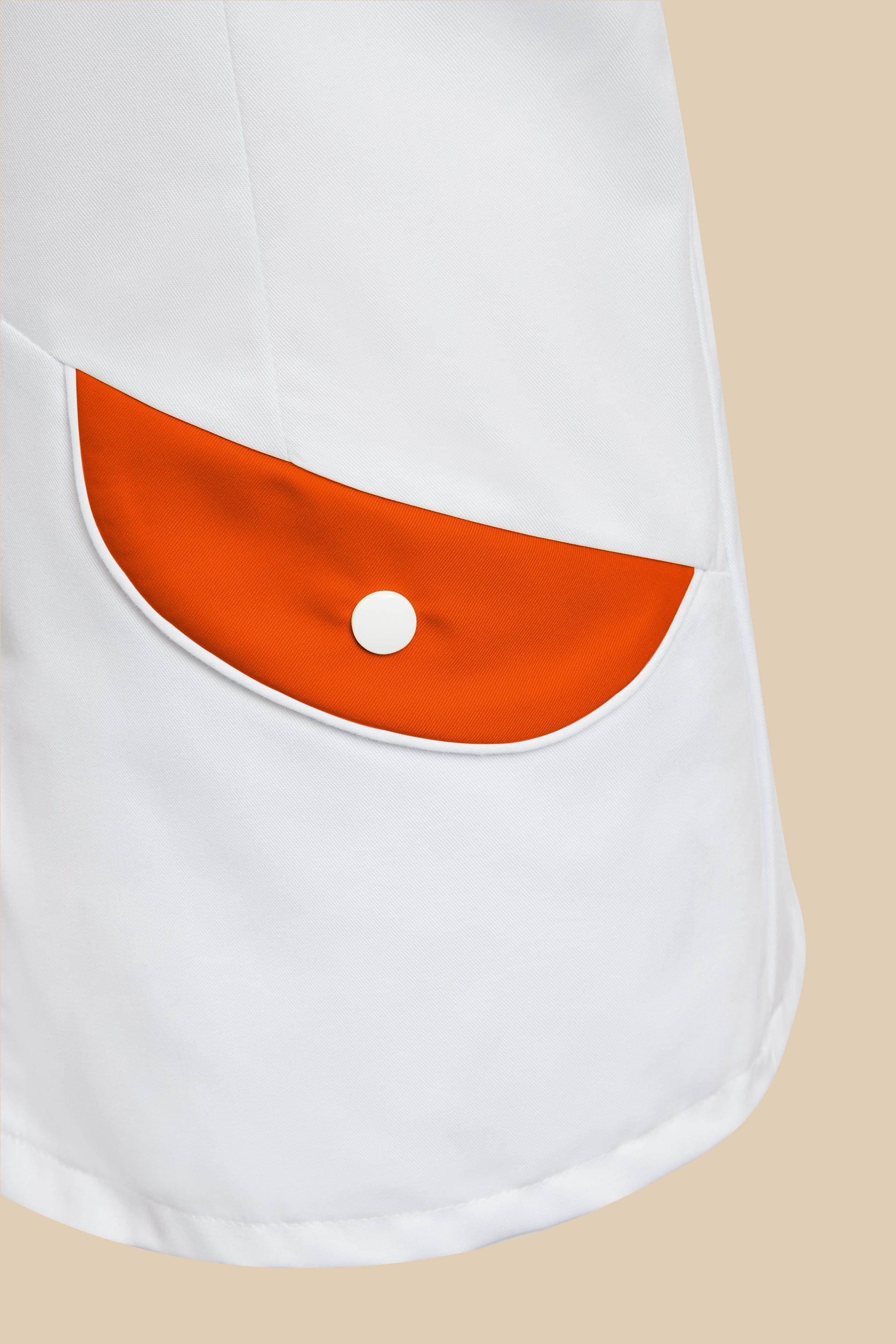 SRC Création Blouse Médicale Blouse médicale femme originale blanc et orange - ALMA