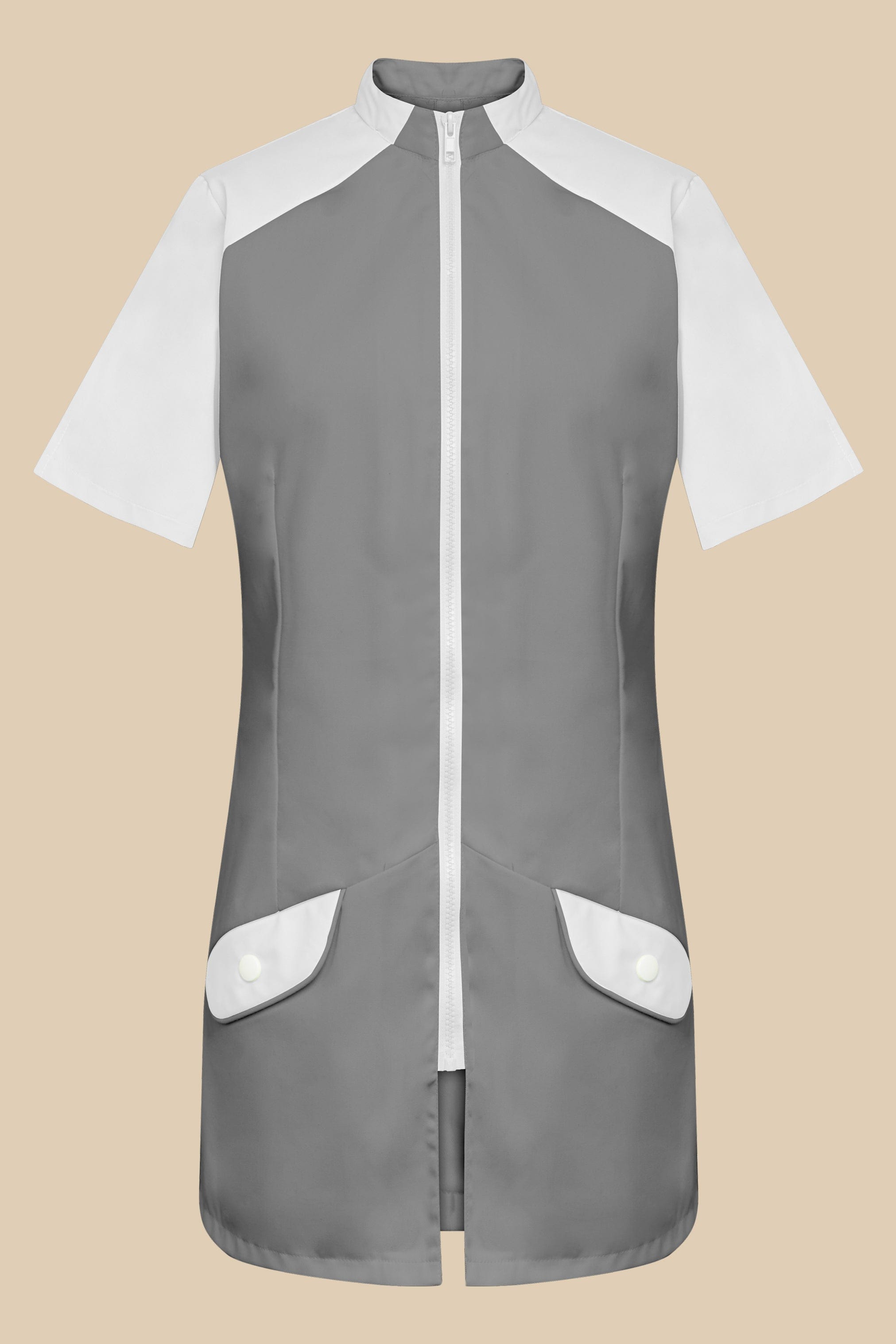 SRC Création Blouse Médicale Blouse médicale femme originale gris et blanc - ALMA