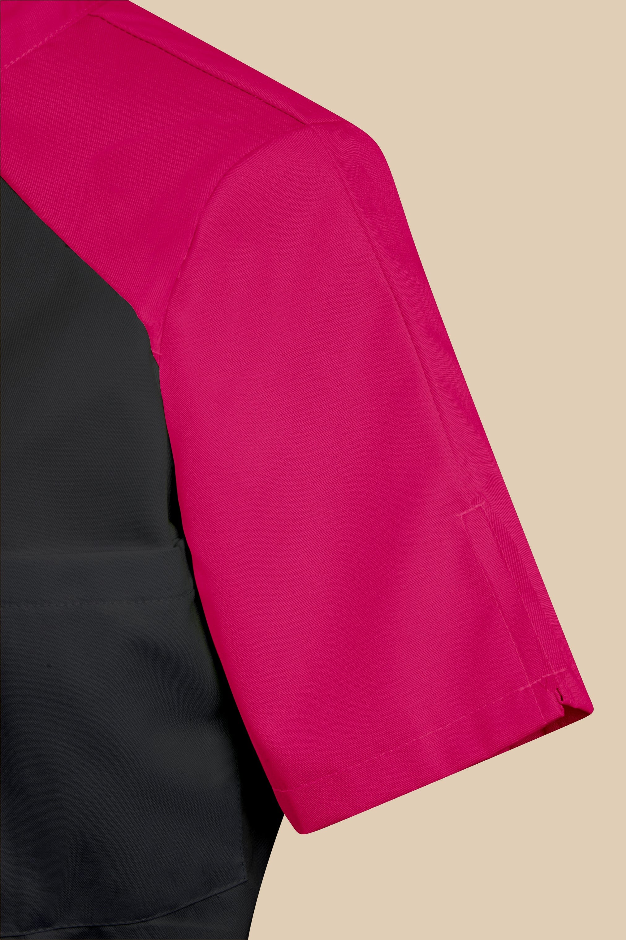 SRC Création Blouse Médicale Blouse médicale femme originale noir et fuchsia - ALMA