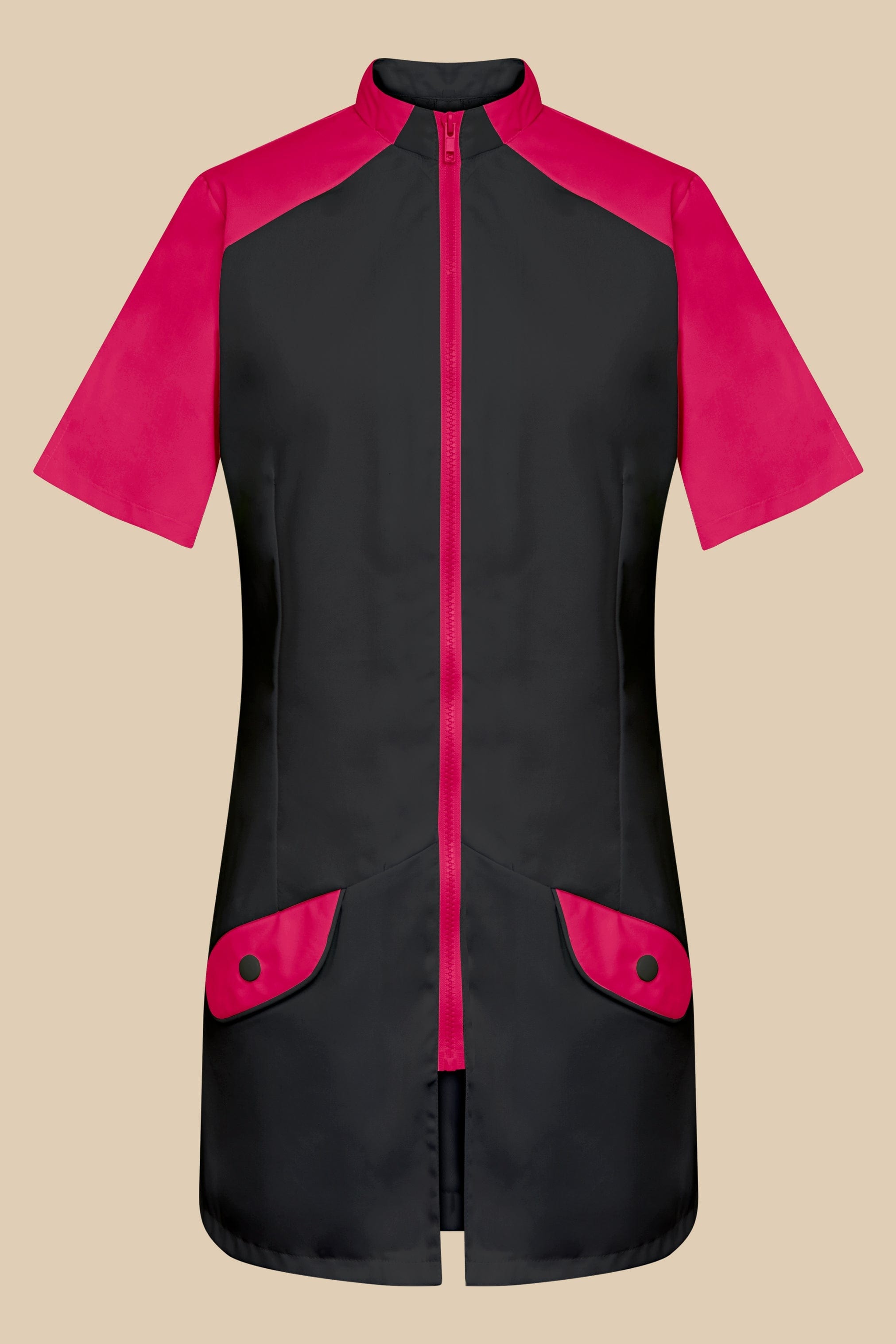 SRC Création Blouse Médicale Blouse médicale femme originale noir et fuchsia - ALMA