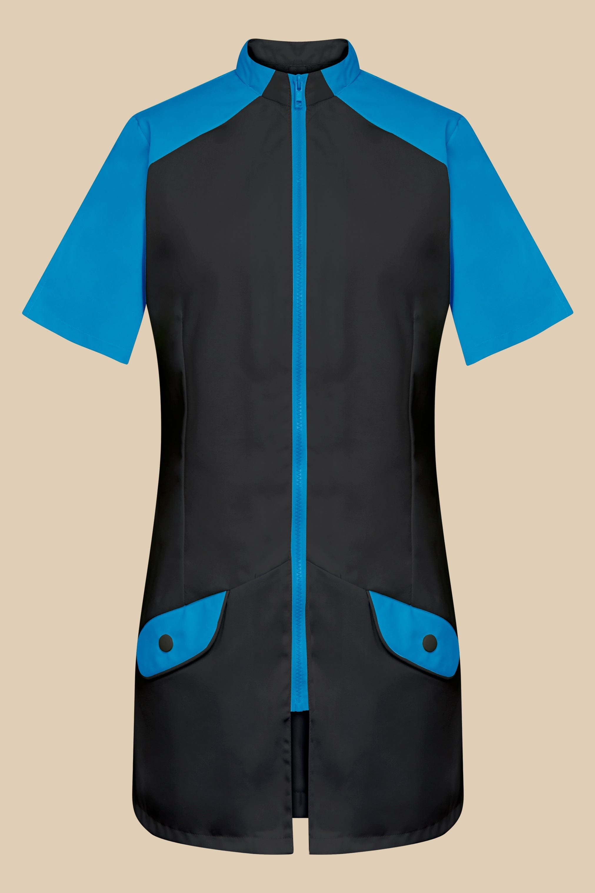 SRC Création Blouse Médicale Blouse médicale femme originale noir et turquoise - ALMA