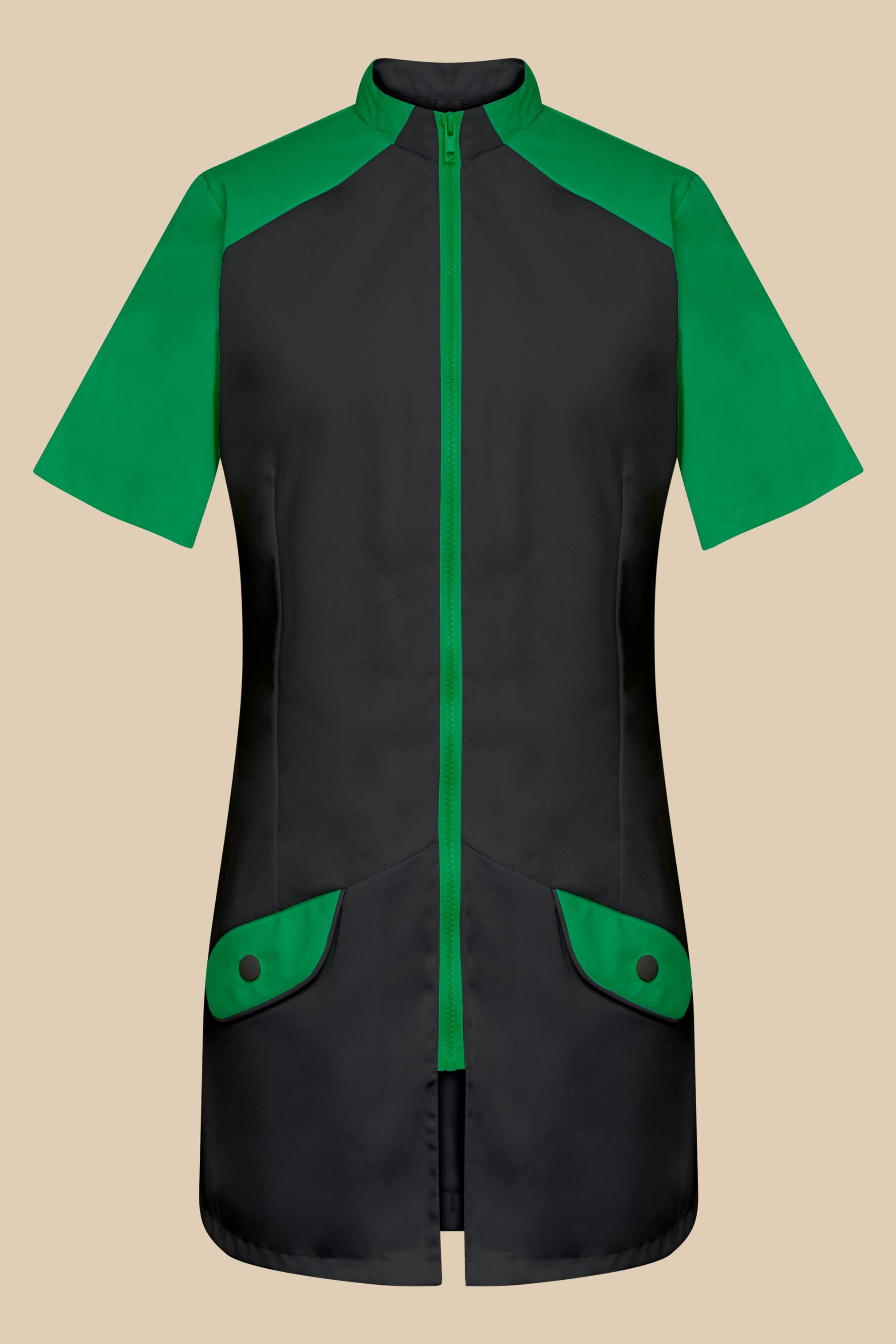 SRC Création Blouse Médicale Blouse médicale femme originale noir et vert - ALMA