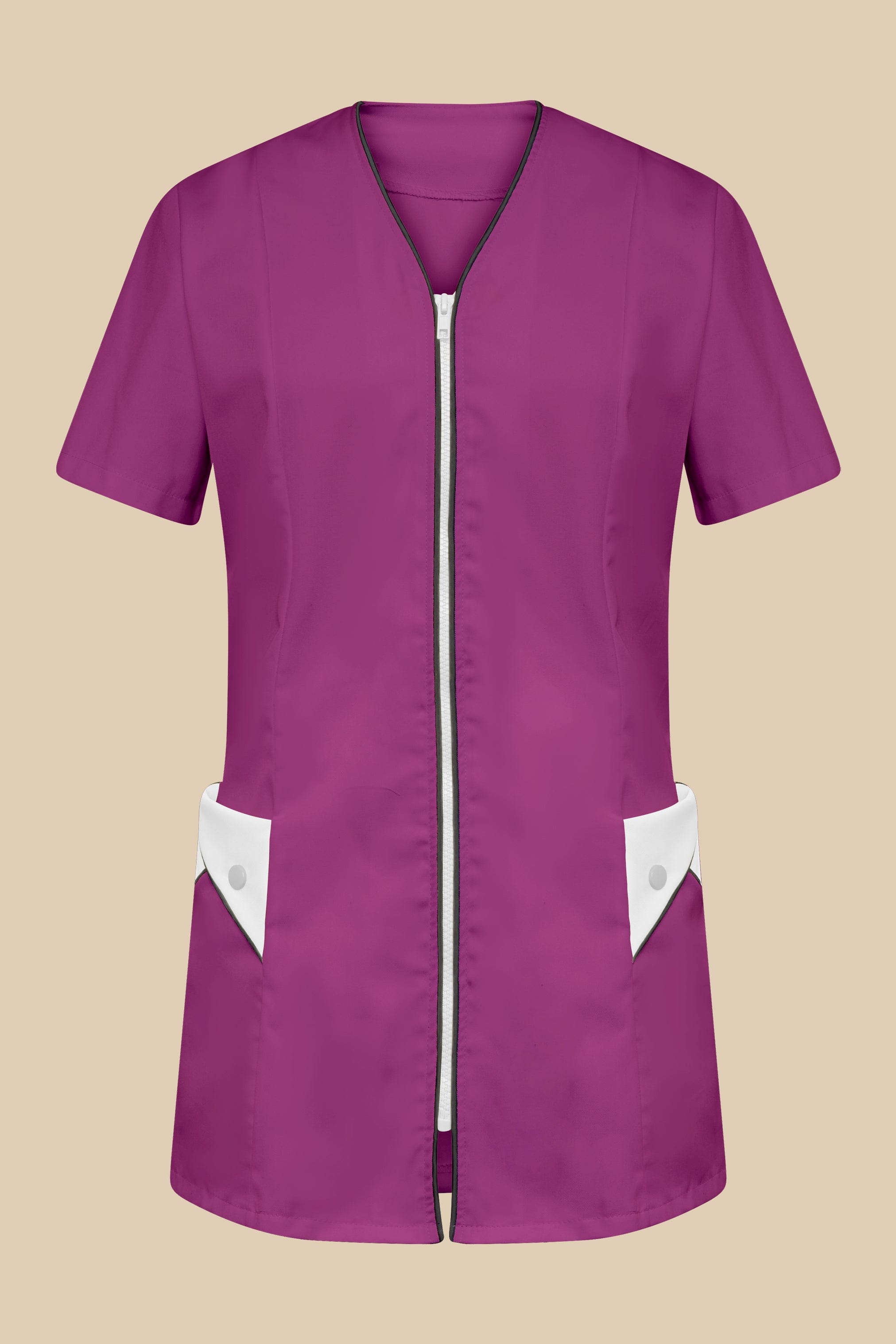 SRC Création Blouse Médicale Blouse médicale femme prune et blanc - NOLA