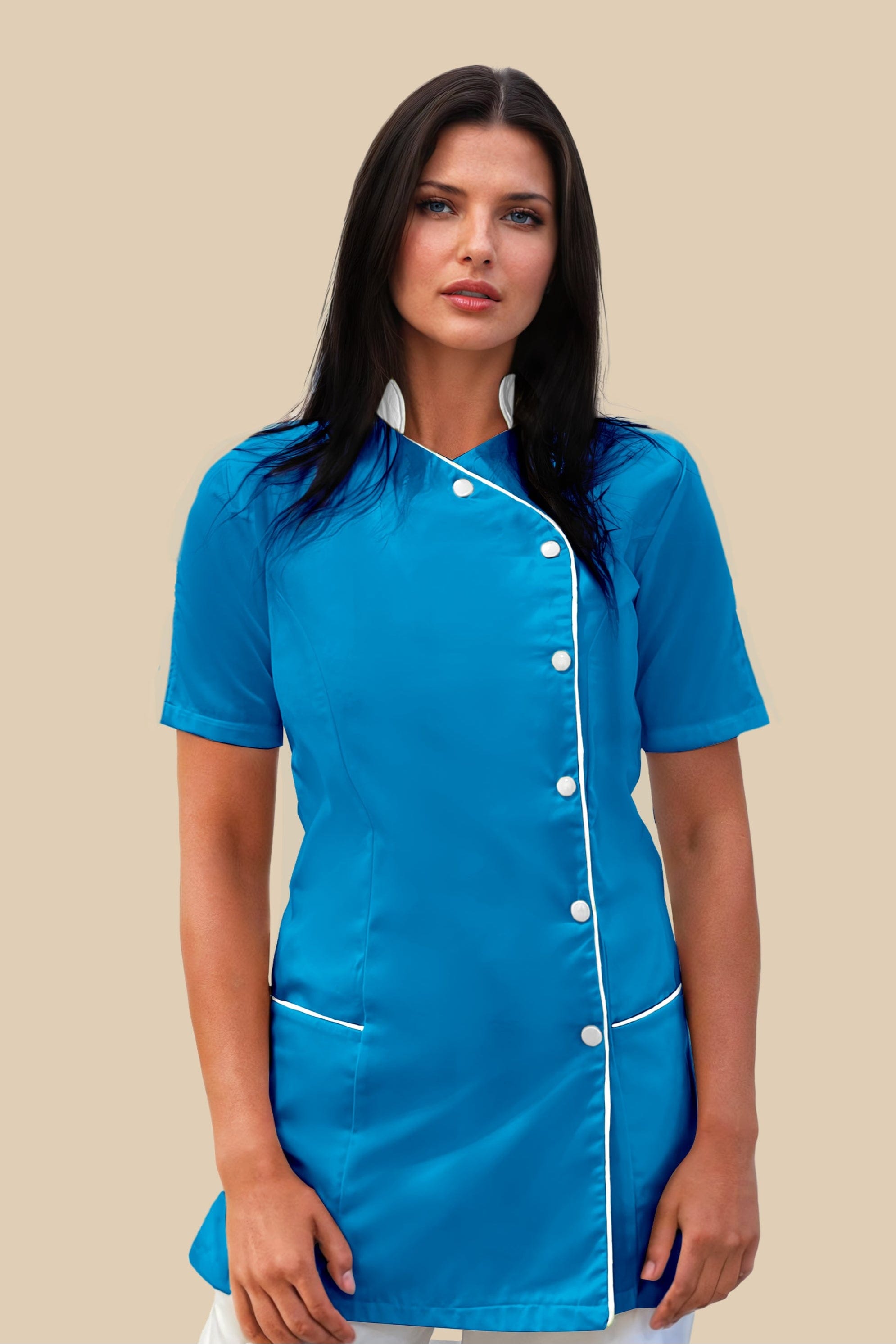 SRC Création Blouse Médicale Blouse médicale femme turquoise et blanc - SILA