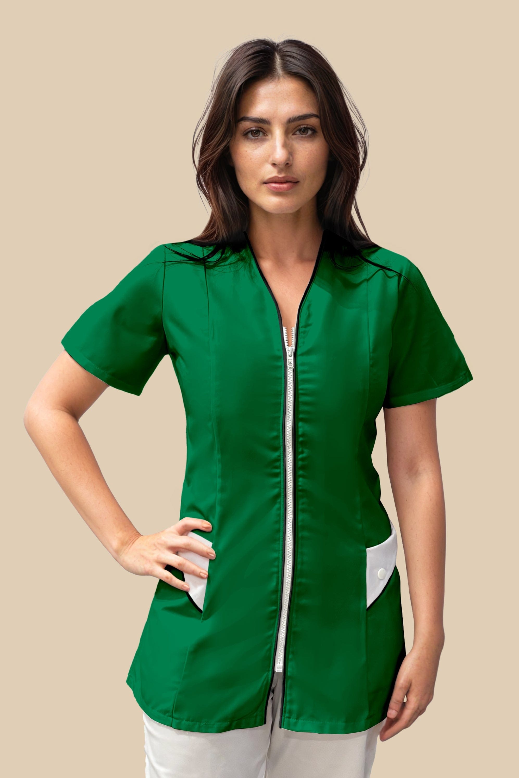 SRC Création Blouse Médicale Blouse médicale femme vert et blanc - NOLA