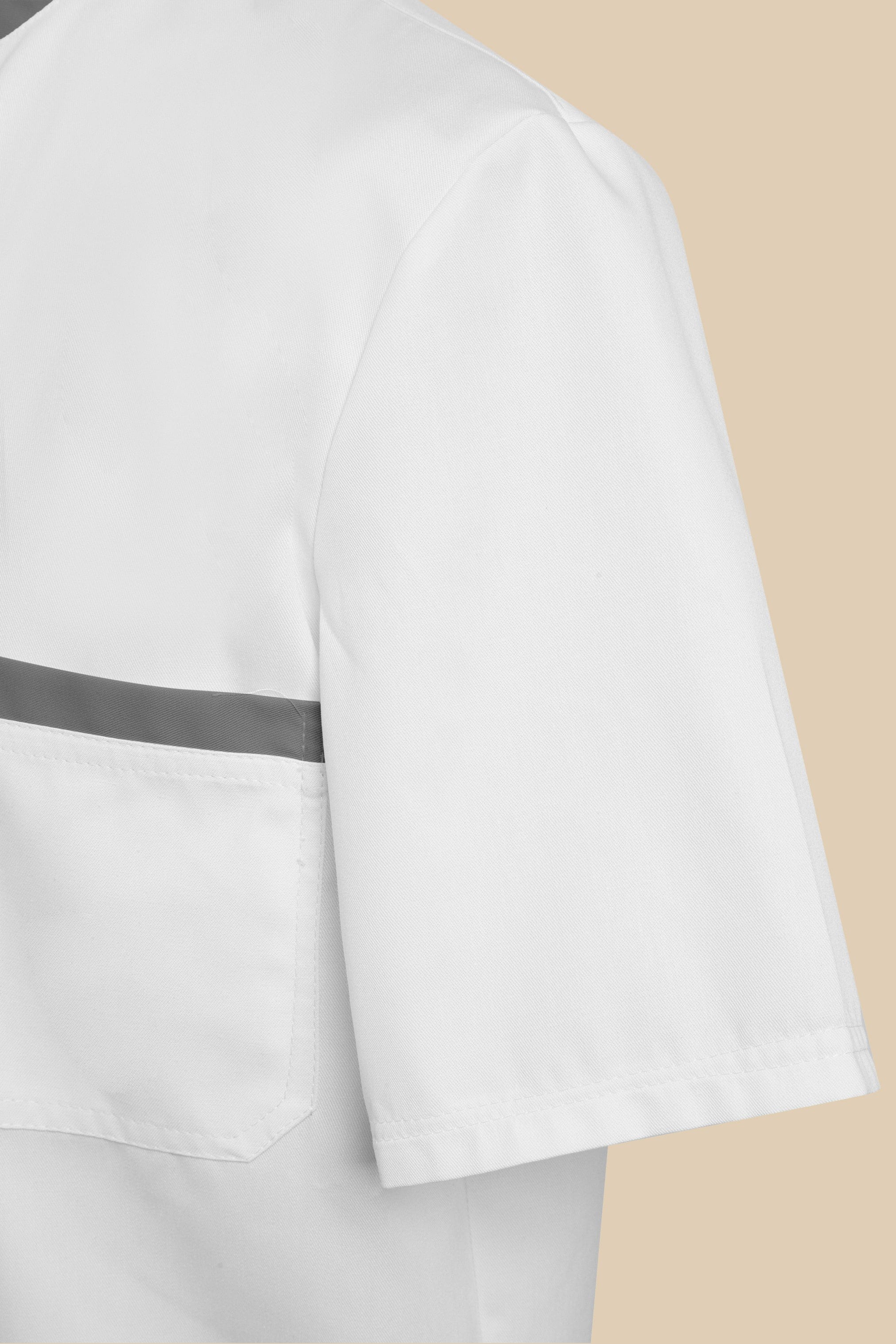 SRC Création Blouse Médicale Blouse médicale homme blanc et gris - ONEGO