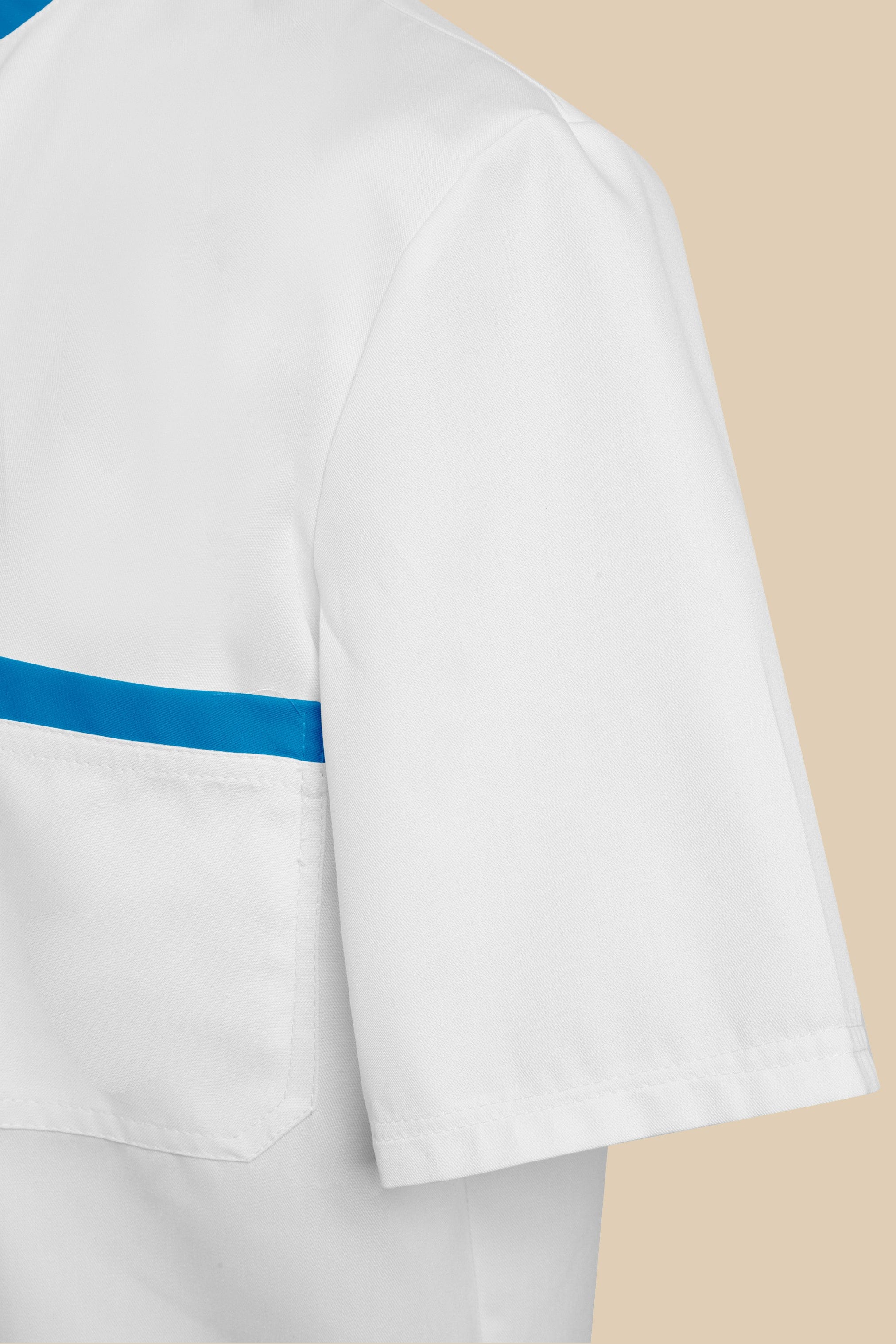SRC Création Blouse Médicale Blouse médicale homme blanc et turquoise - ONEGO