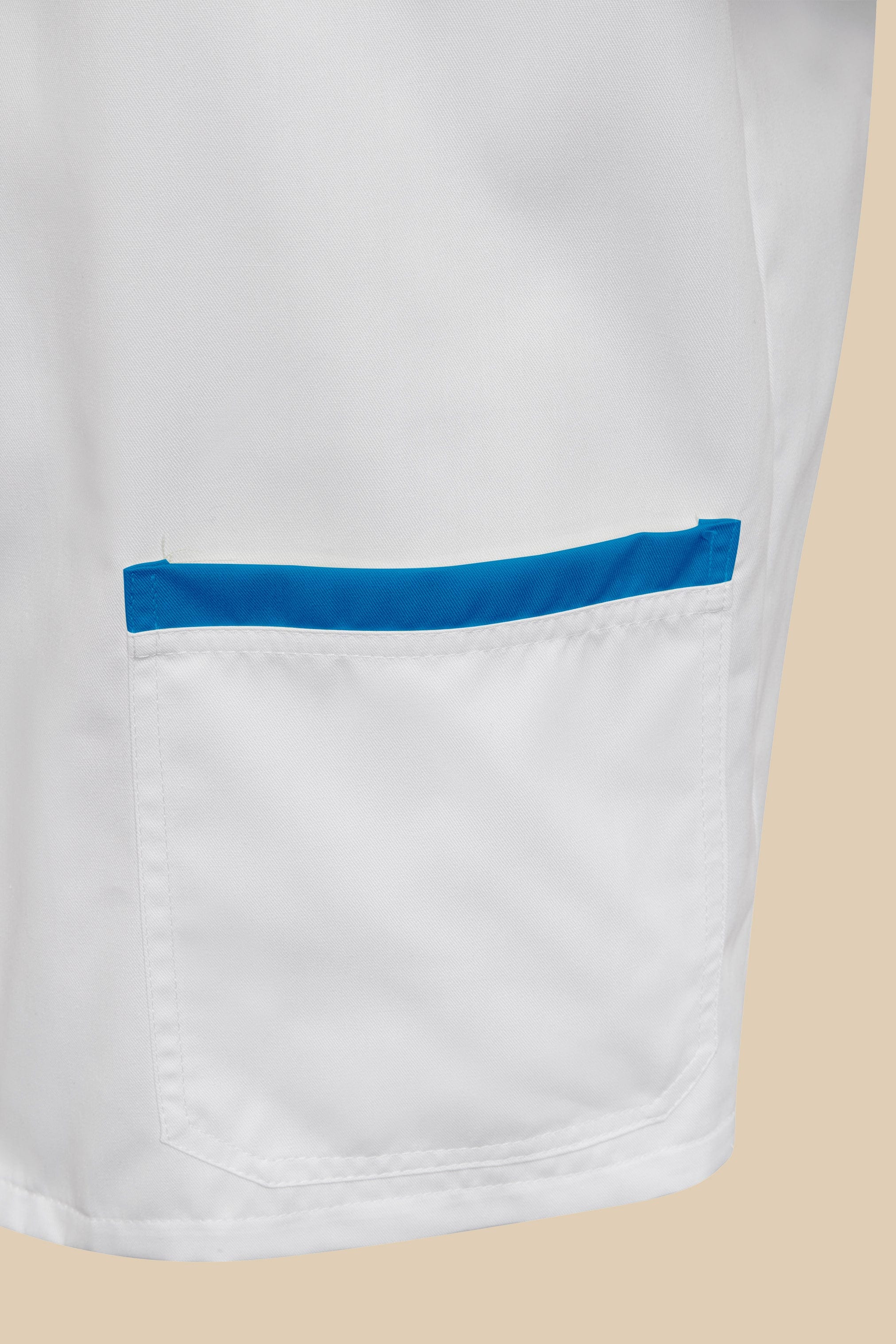 SRC Création Blouse Médicale Blouse médicale homme blanc et turquoise - ONEGO