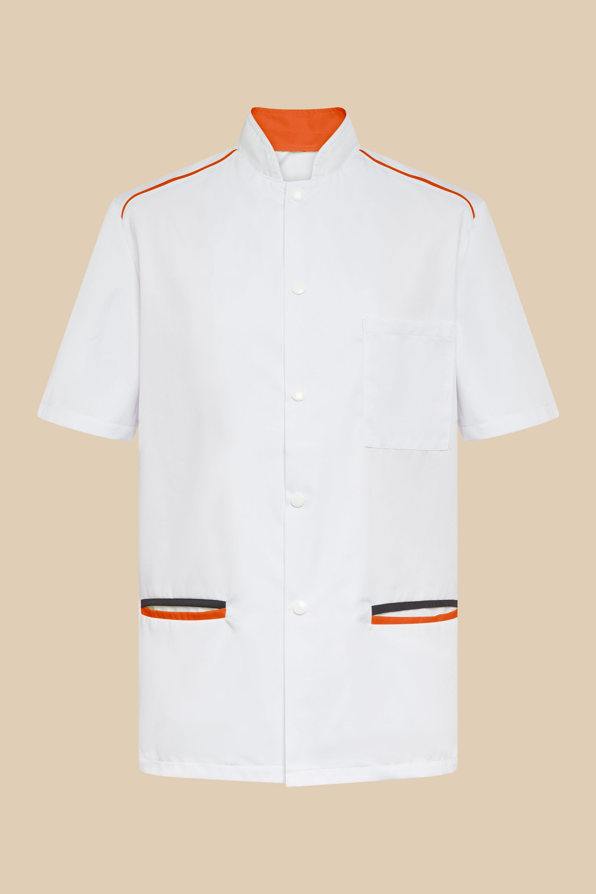 SRC Création Blouse Médicale Blouse médicale homme blanc orange originale - SANO