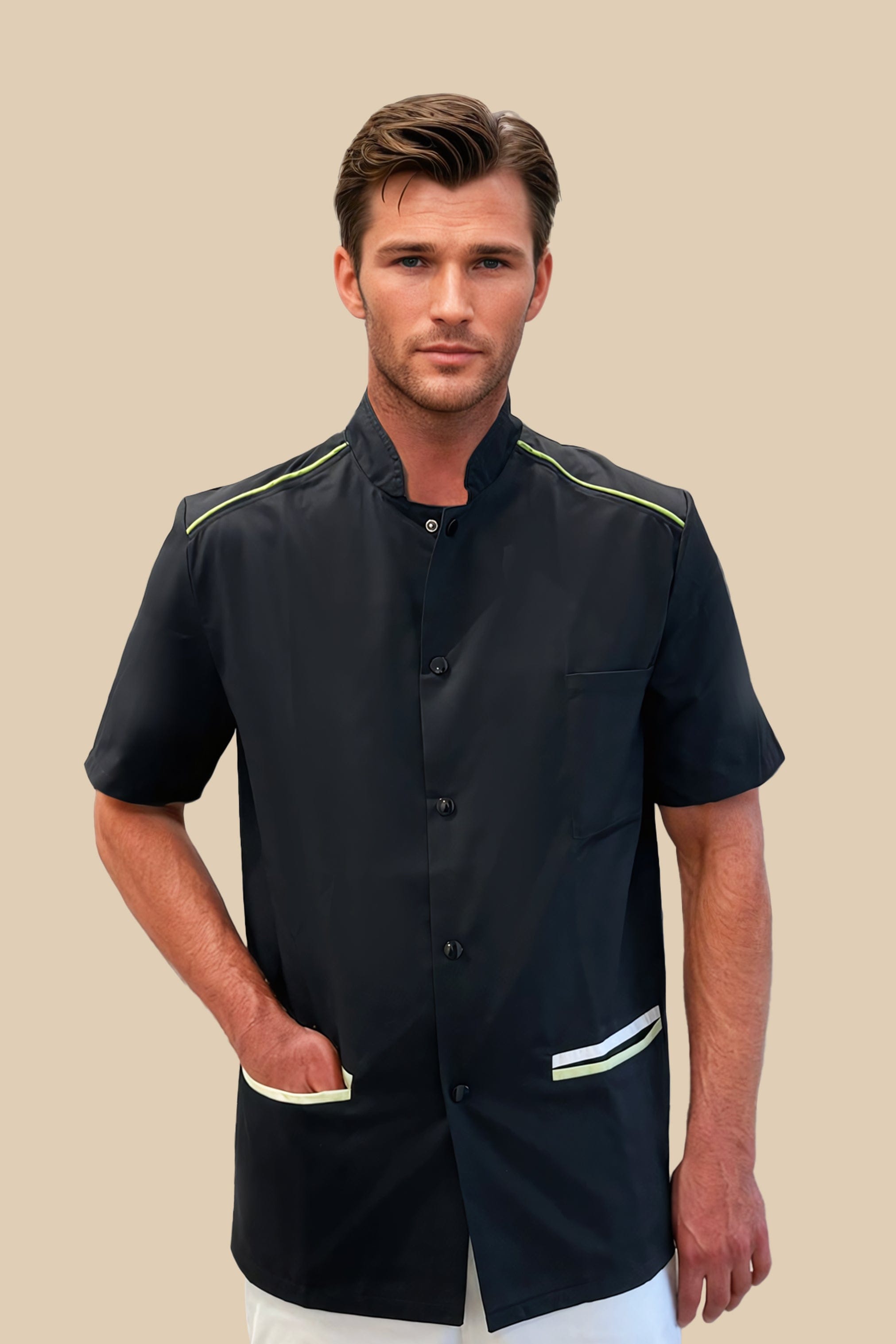 SRC Création Blouse Médicale Blouse médicale homme noir anis originale - SANO