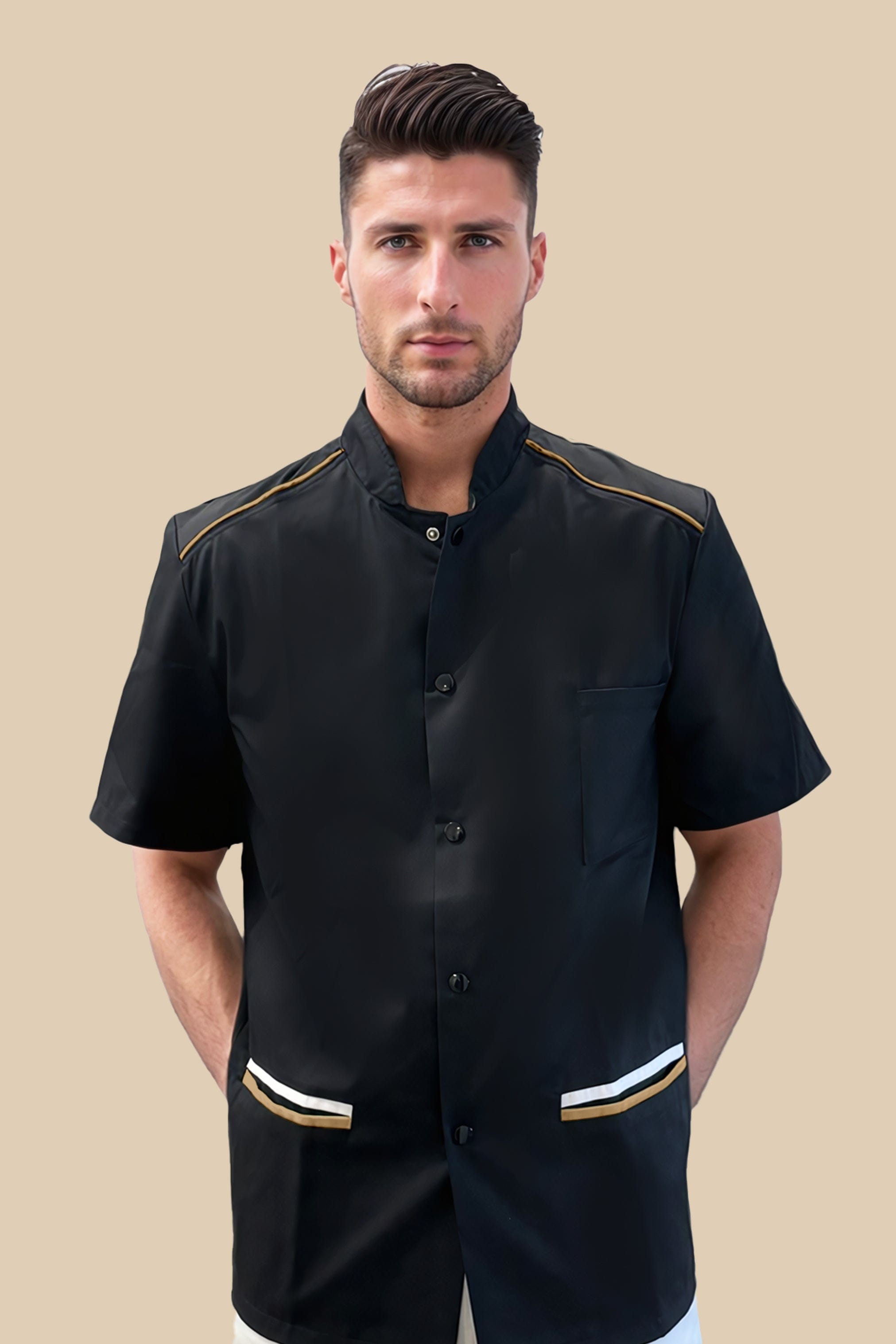 SRC Création Blouse Médicale Blouse médicale homme noir biscuit originale - SANO