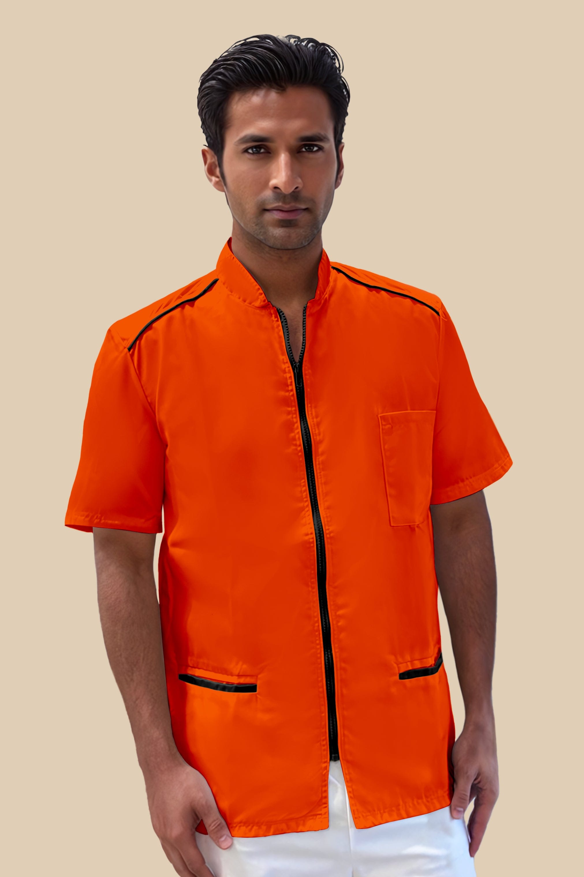 SRC Création Blouse Médicale Blouse médicale homme orange et noir - ALMO