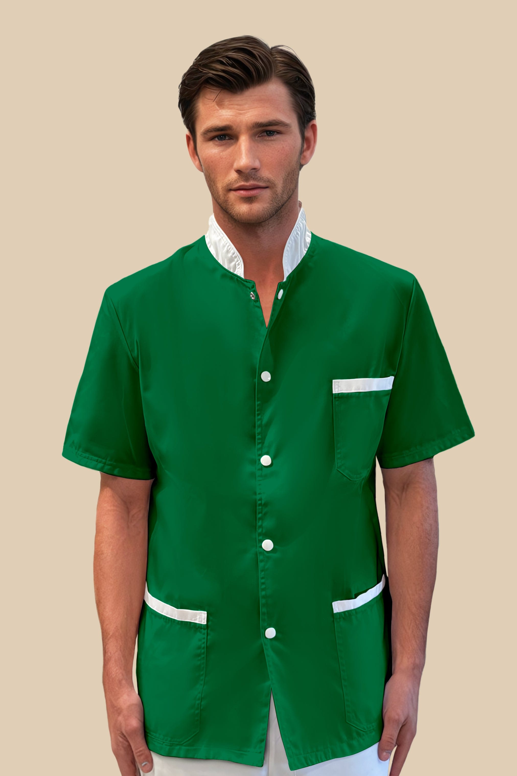 SRC Création Blouse Médicale Blouse médicale homme vert et blanc - ONEGO